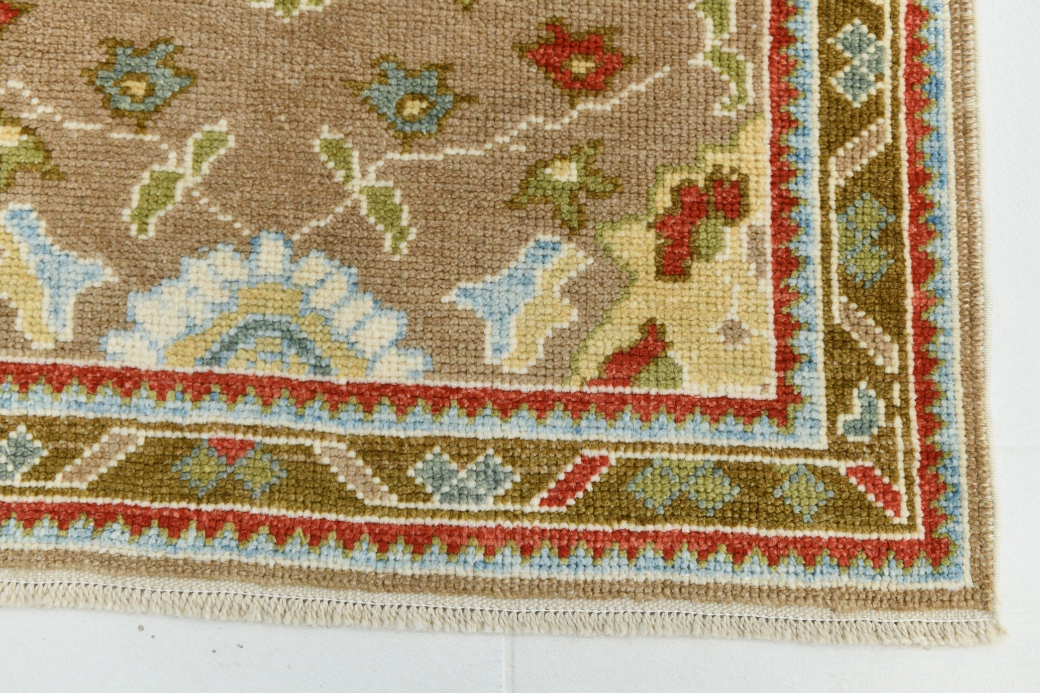 Turkish Vintage Oushak Rug 3’1’ x 12’1’