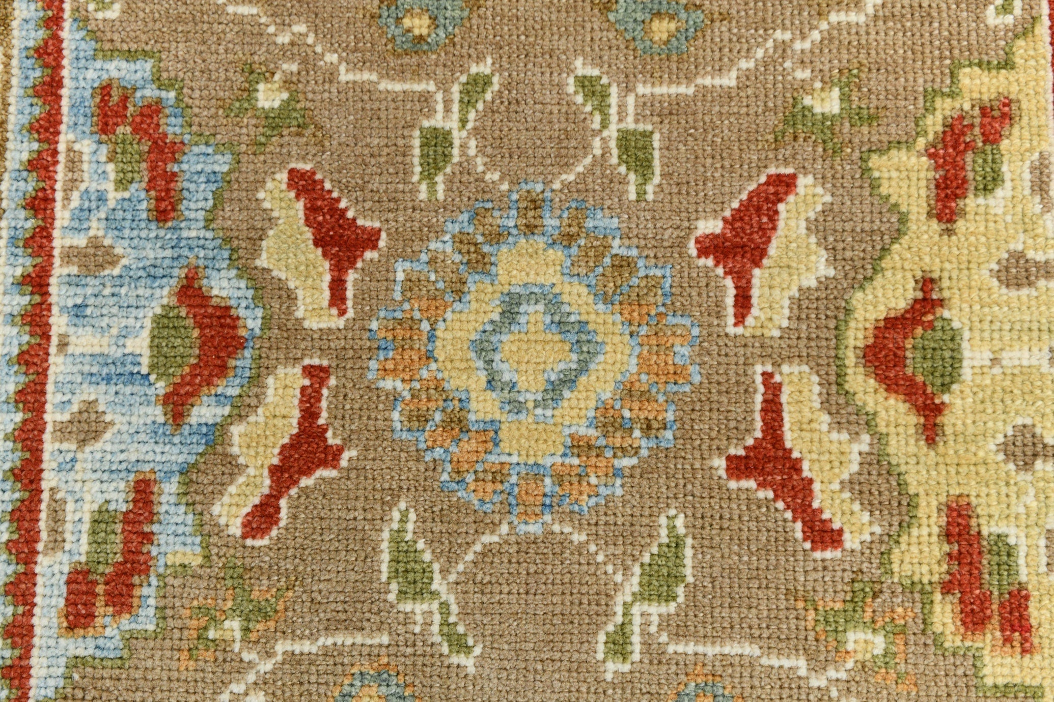Turkish Vintage Oushak Rug 3’1’ x 12’1’