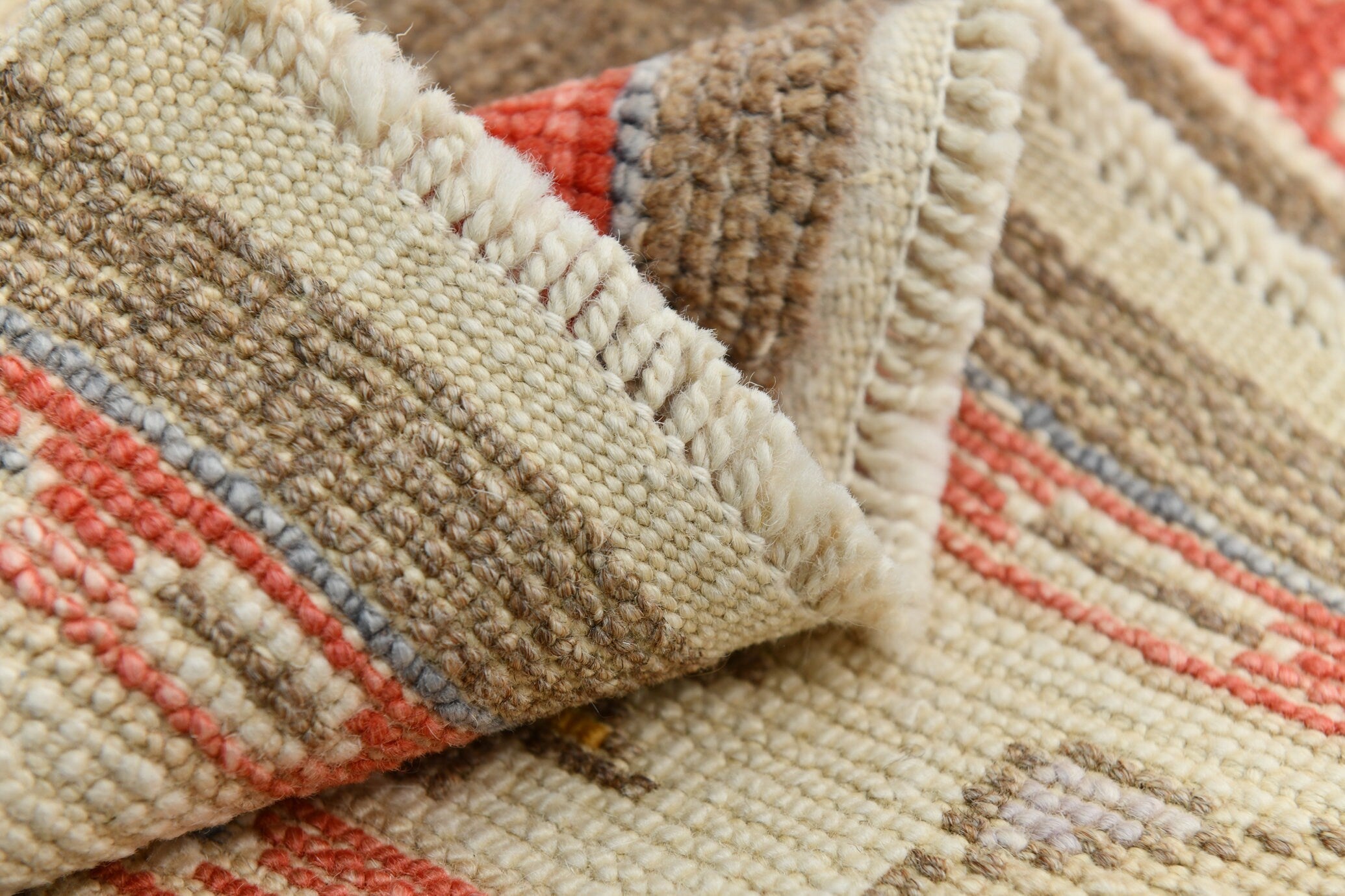 Turkish Vintage Oushak Rug 3’1’ x 12’10’