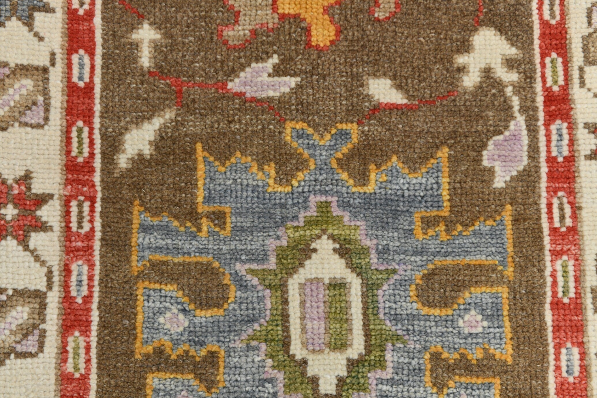 Turkish Vintage Oushak Rug 3’1’ x 12’10’