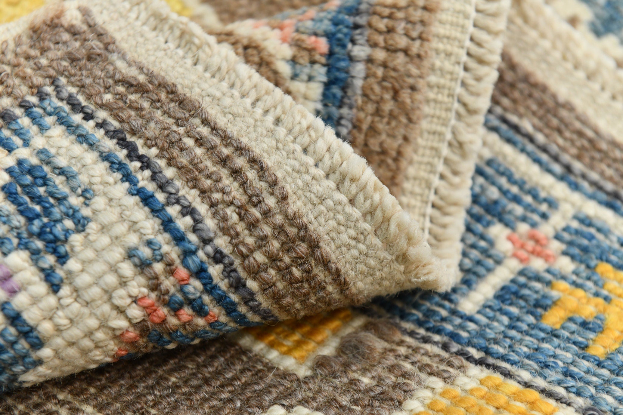 Turkish Vintage Oushak Rug 3’1’ x 12’11’