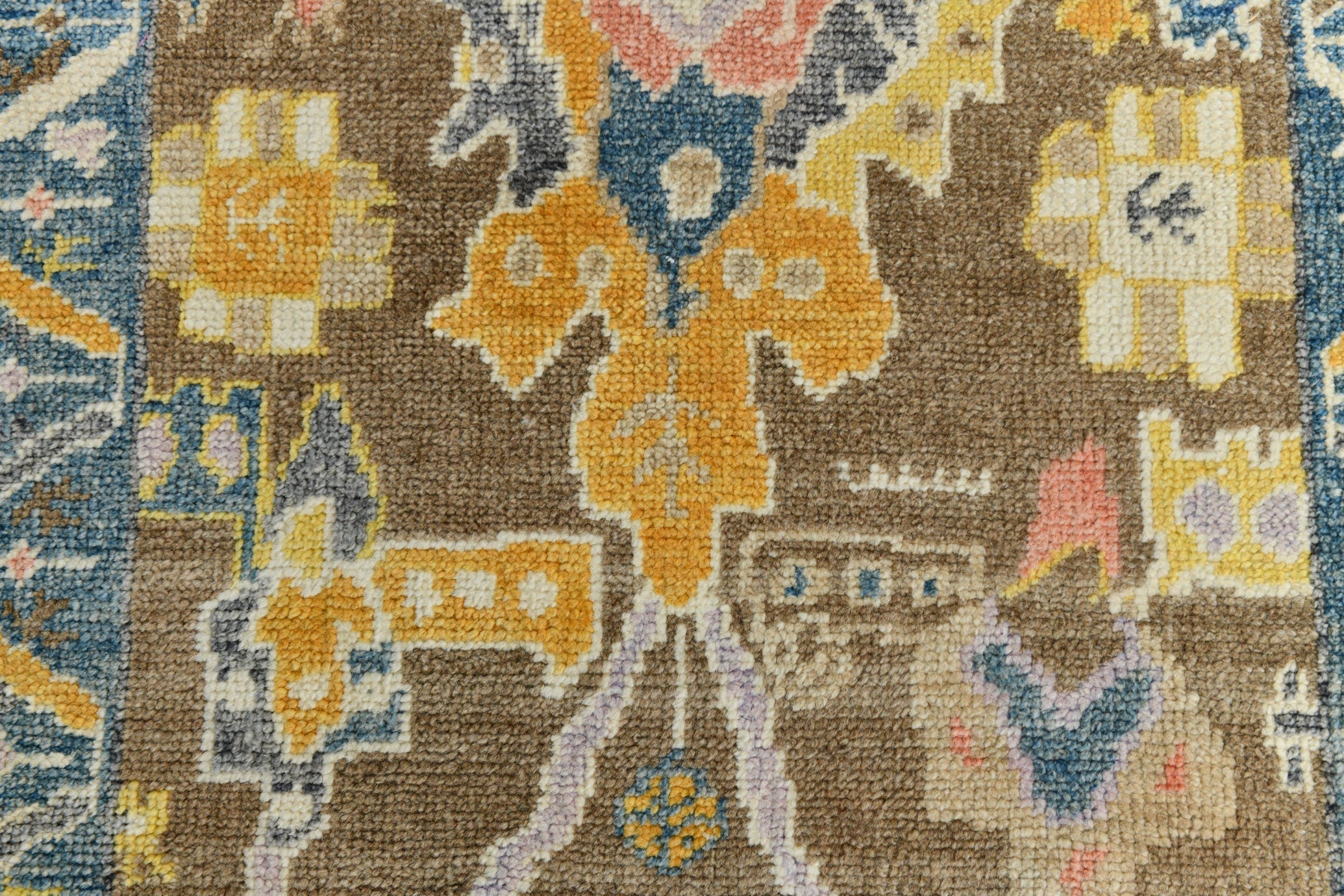 Turkish Vintage Oushak Rug 3’1’ x 12’11’