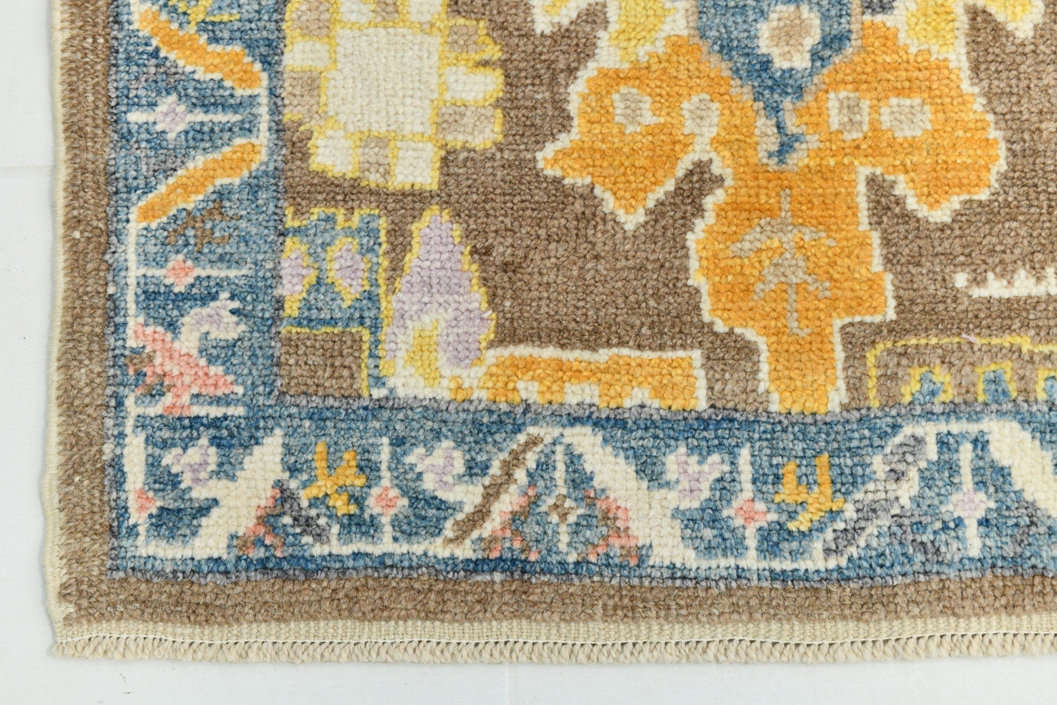 Turkish Vintage Oushak Rug 3’1’ x 12’11’