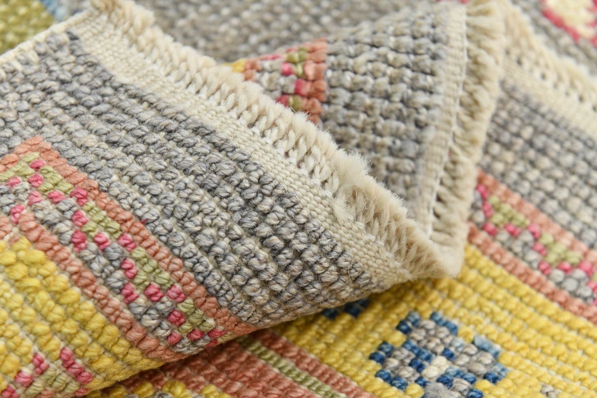 Turkish Vintage Oushak Rug 3’1’ x 12’8’