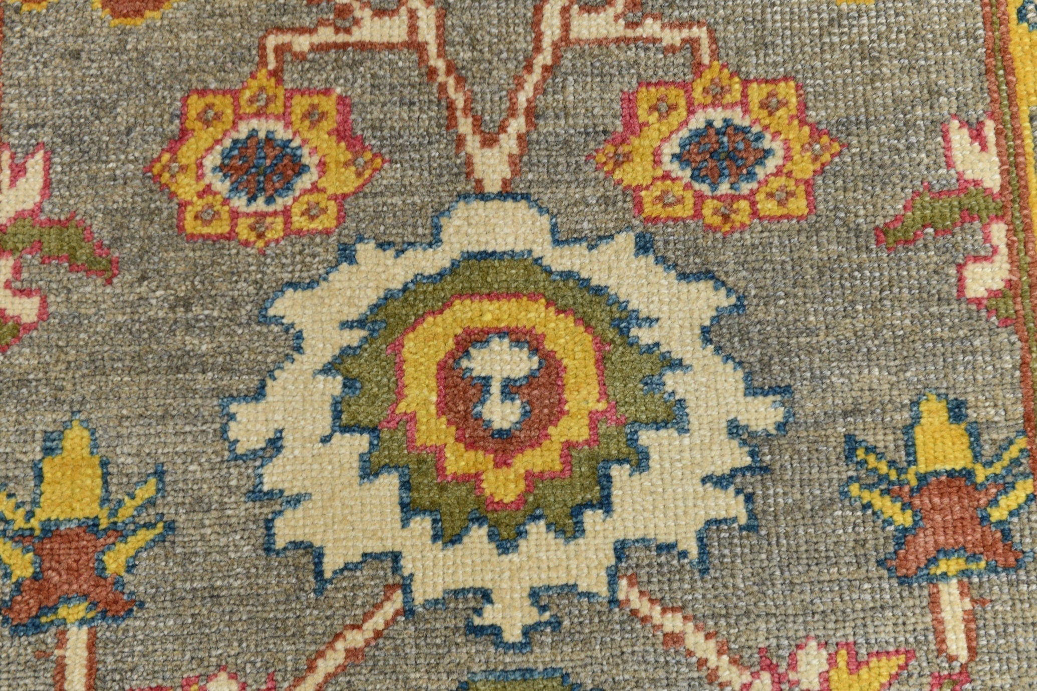 Turkish Vintage Oushak Rug 3’1’ x 12’8’