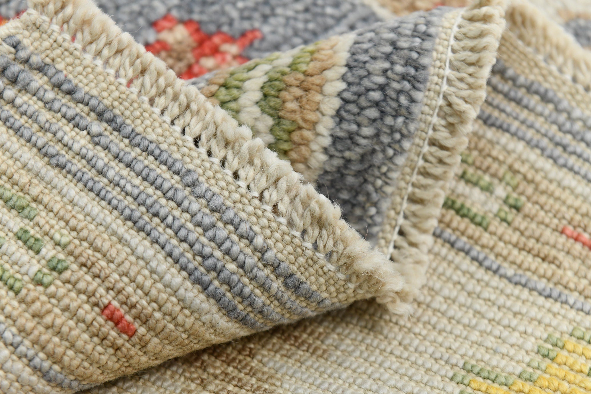 Turkish Vintage Oushak Rug 3’1’ x 13’9’