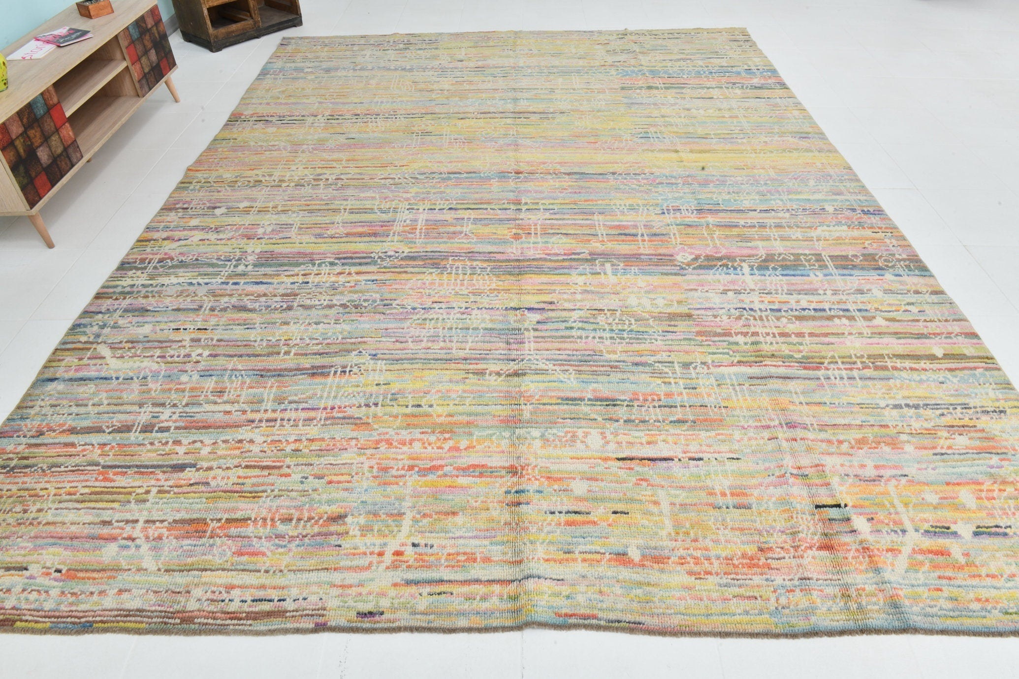 Turkish Vintage Oushak Rug 9’3’ x 12’4’