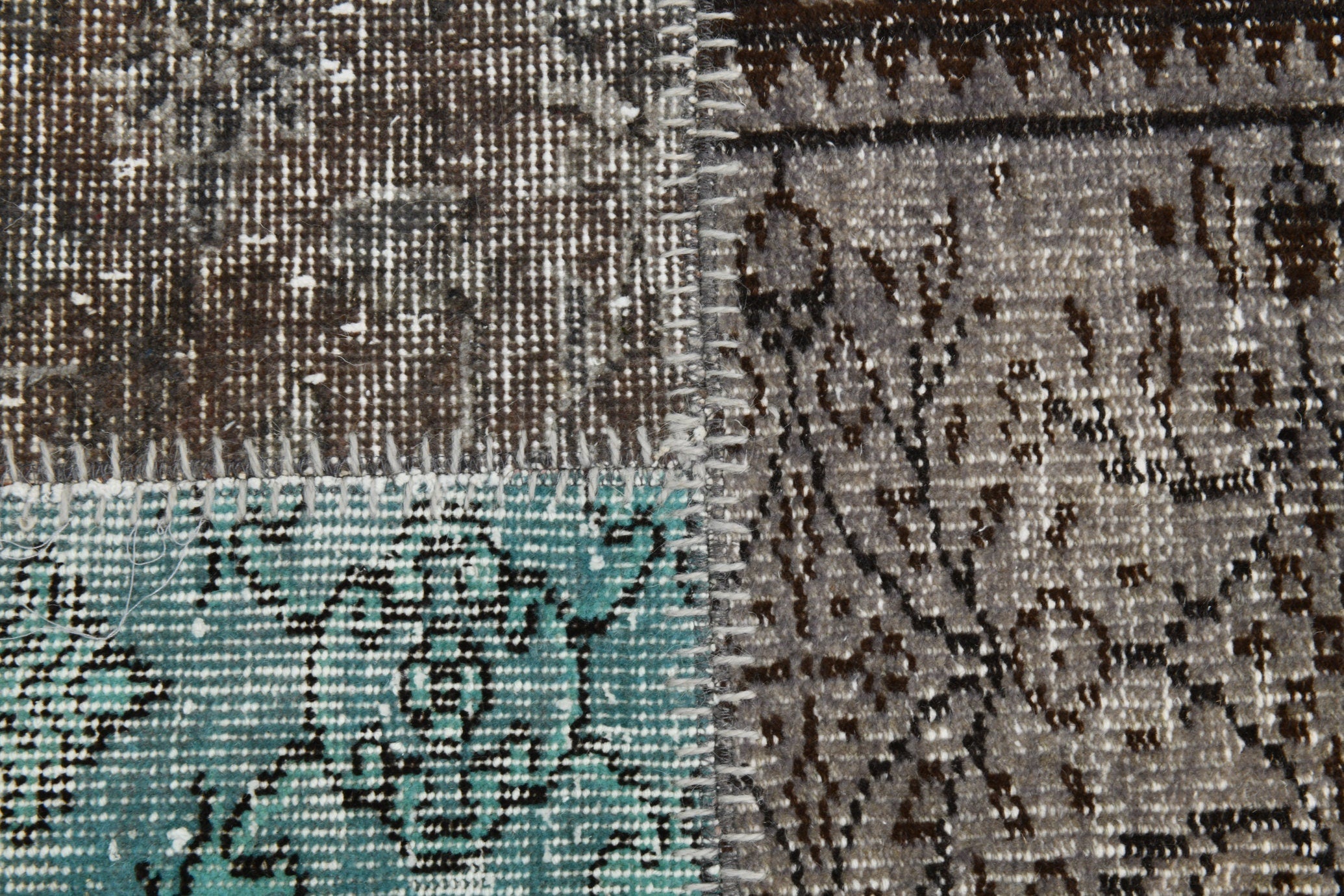 Turkish Vintage Patchwork Rug 10’0’ x 6’11’