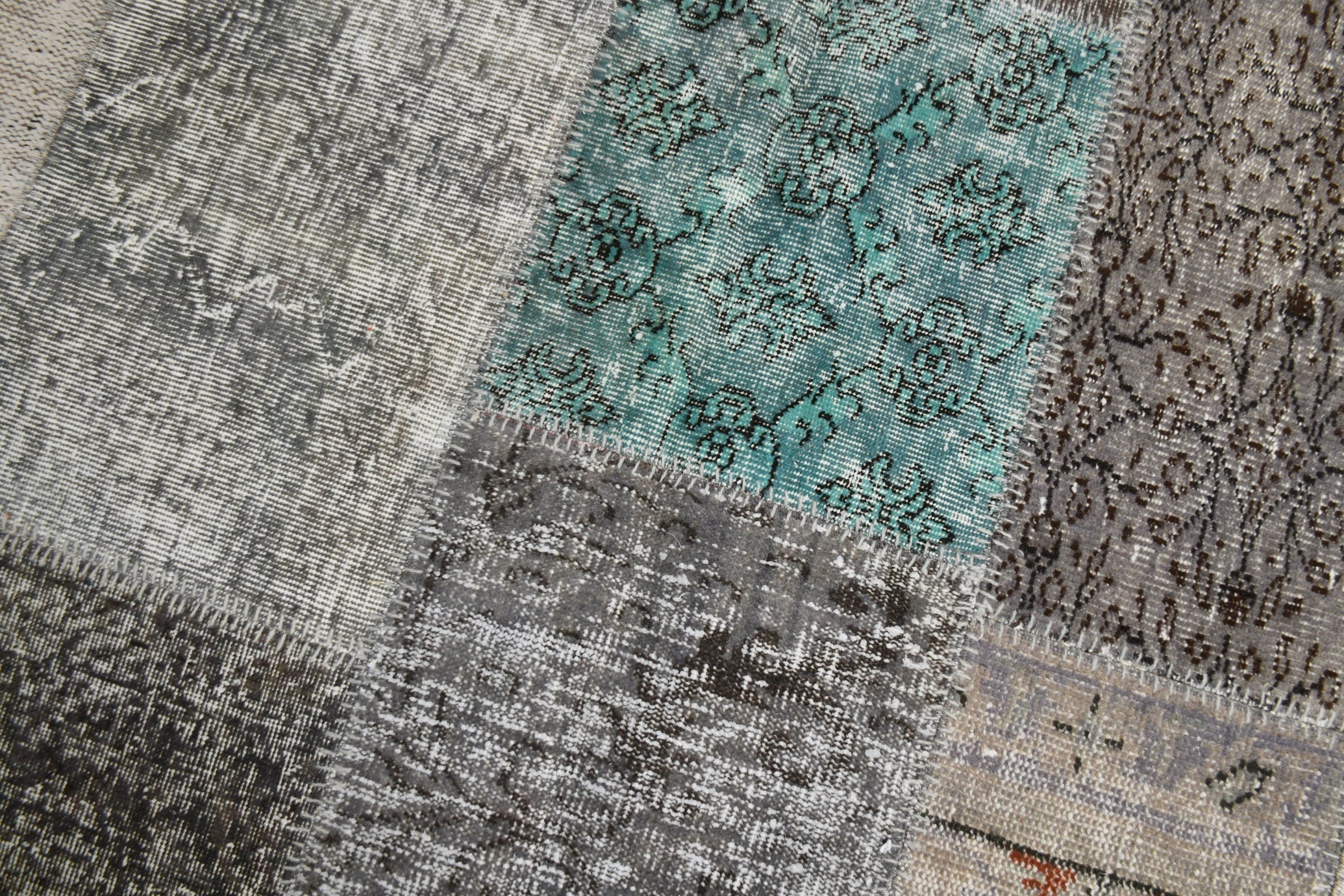 Turkish Vintage Patchwork Rug 10’0’ x 6’11’