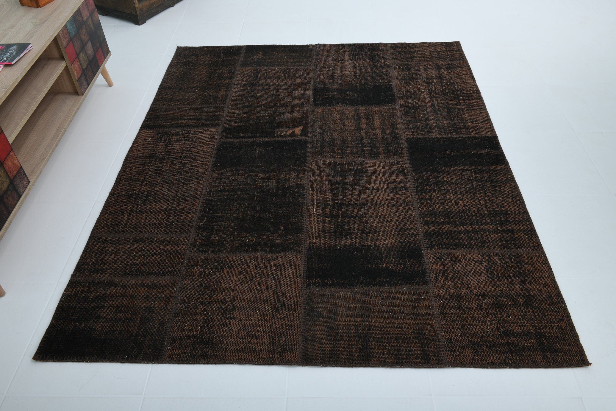 Turkish Vintage Patchwork Rug 5’4’ x 6’7’