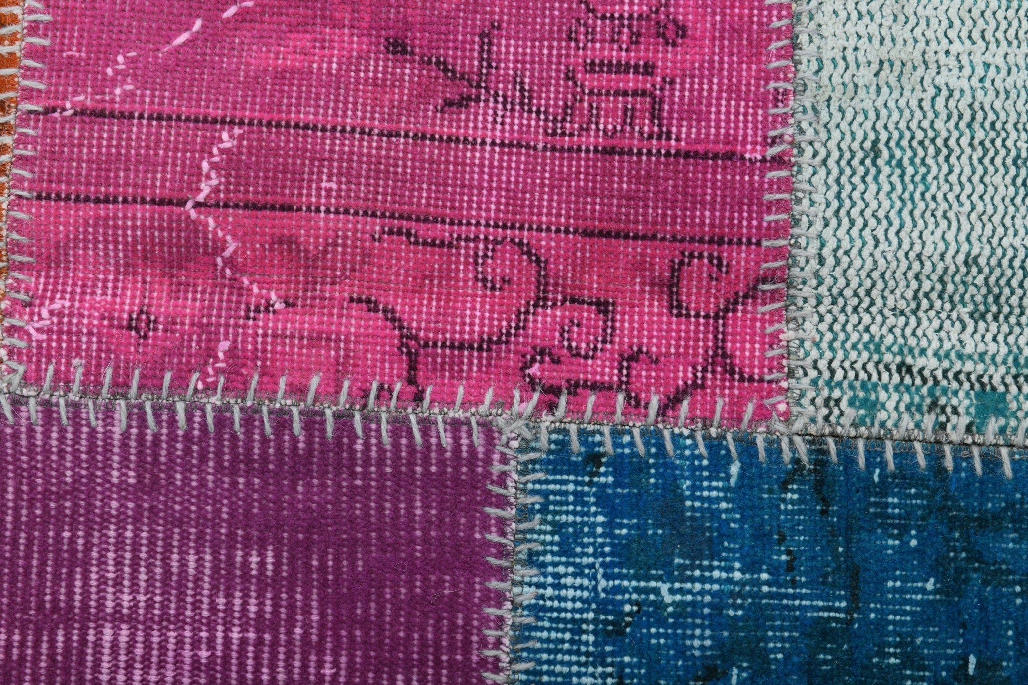 Turkish Vintage Patchwork Rug 5’7’’ x 7’11’’