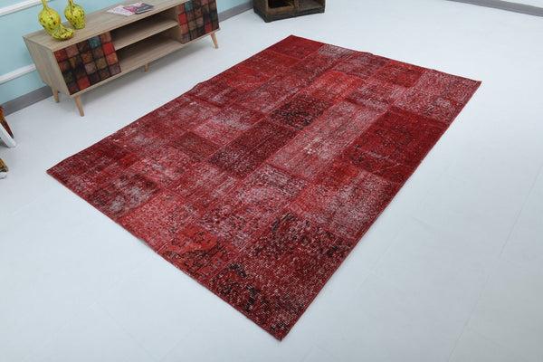 Turkish Vintage Patchwork Rug 5’7’ x 7’11’