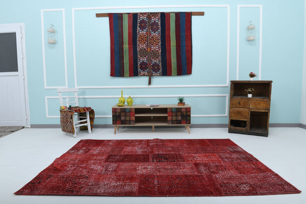 Turkish Vintage Patchwork Rug 5’7’ x 7’11’