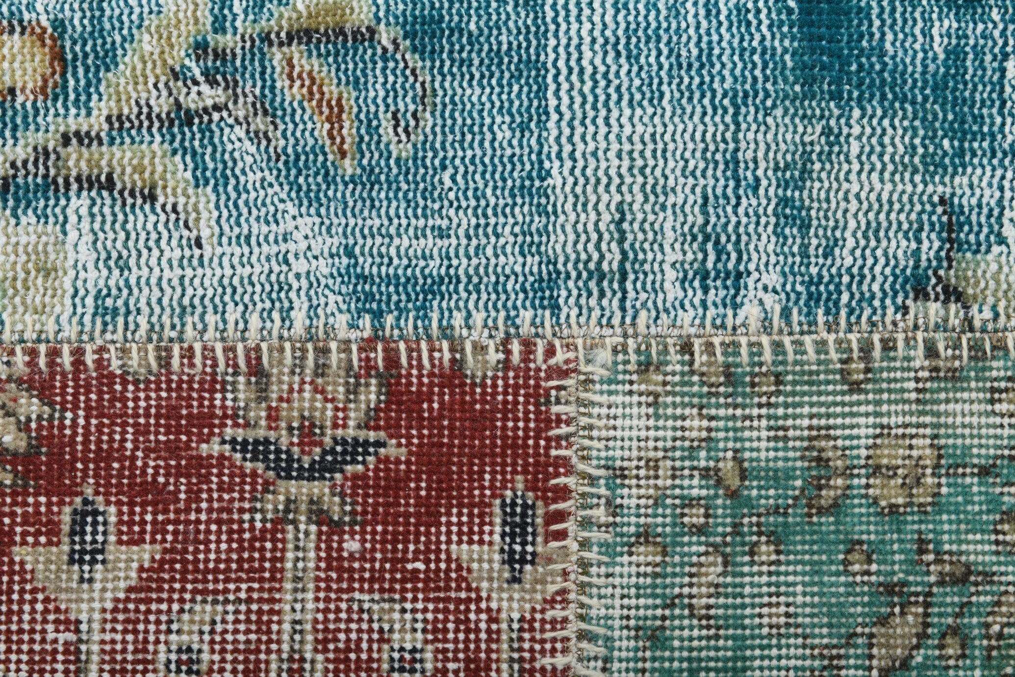 Turkish Vintage Patchwork Rug 7’11’ x 5’9’