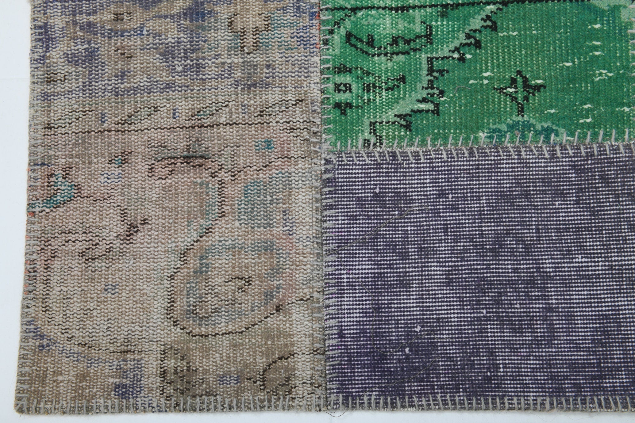 Turkish Vintage Patchwork Rug 7’11’ x 5’9’