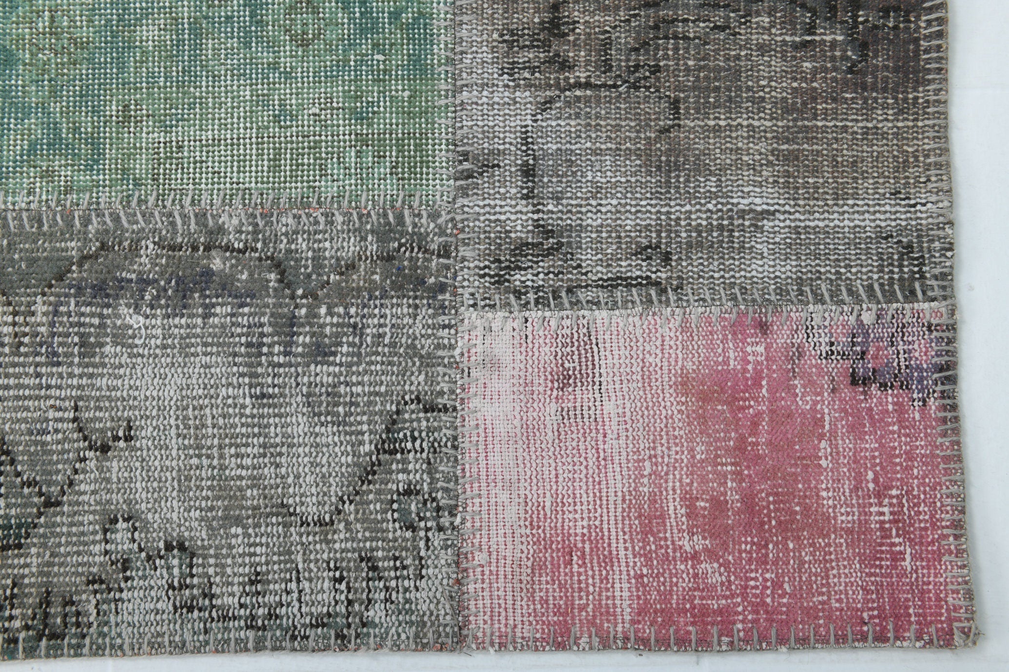Turkish Vintage Patchwork Rug 7’11’ x 5’9’