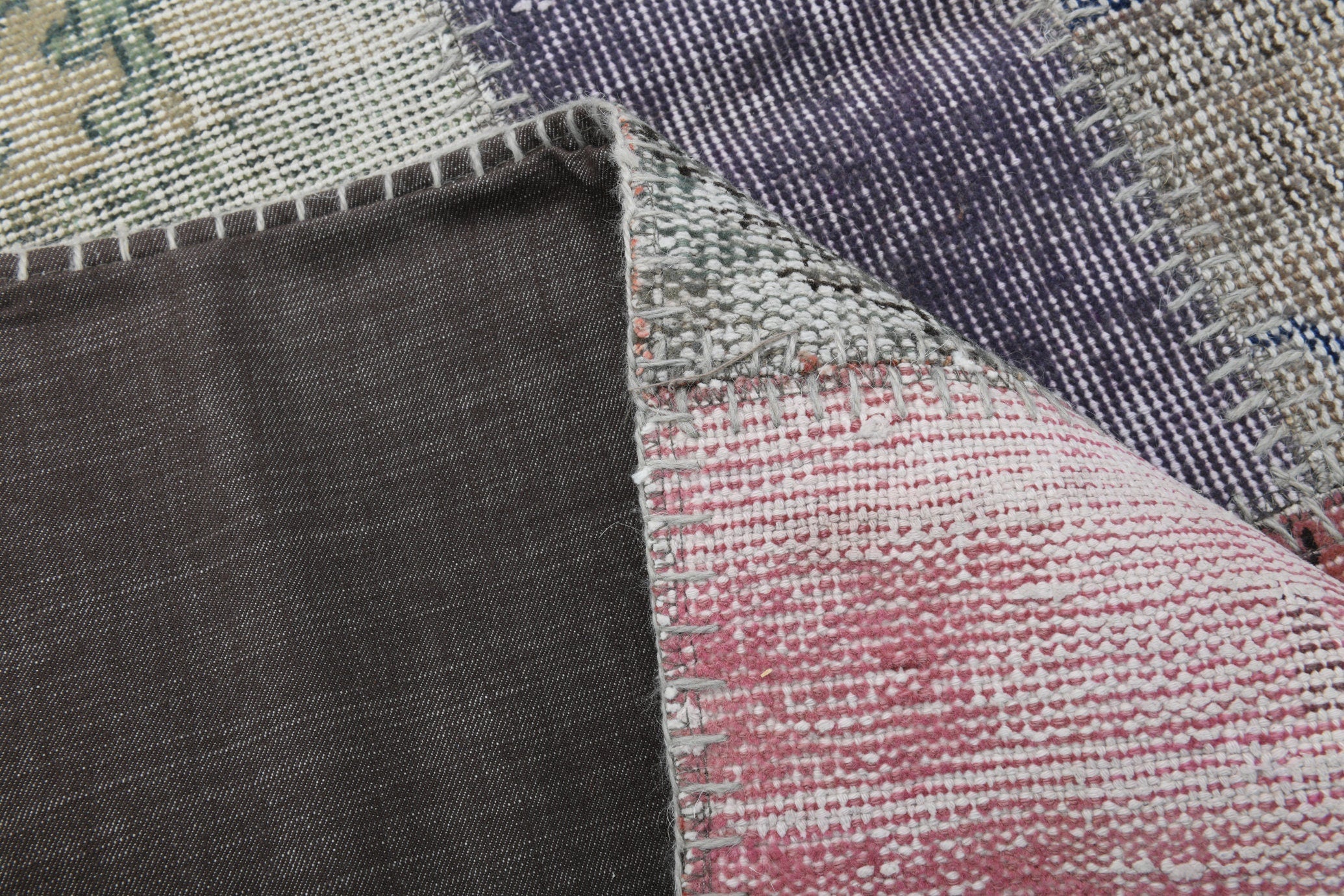 Turkish Vintage Patchwork Rug 7’11’ x 5’9’