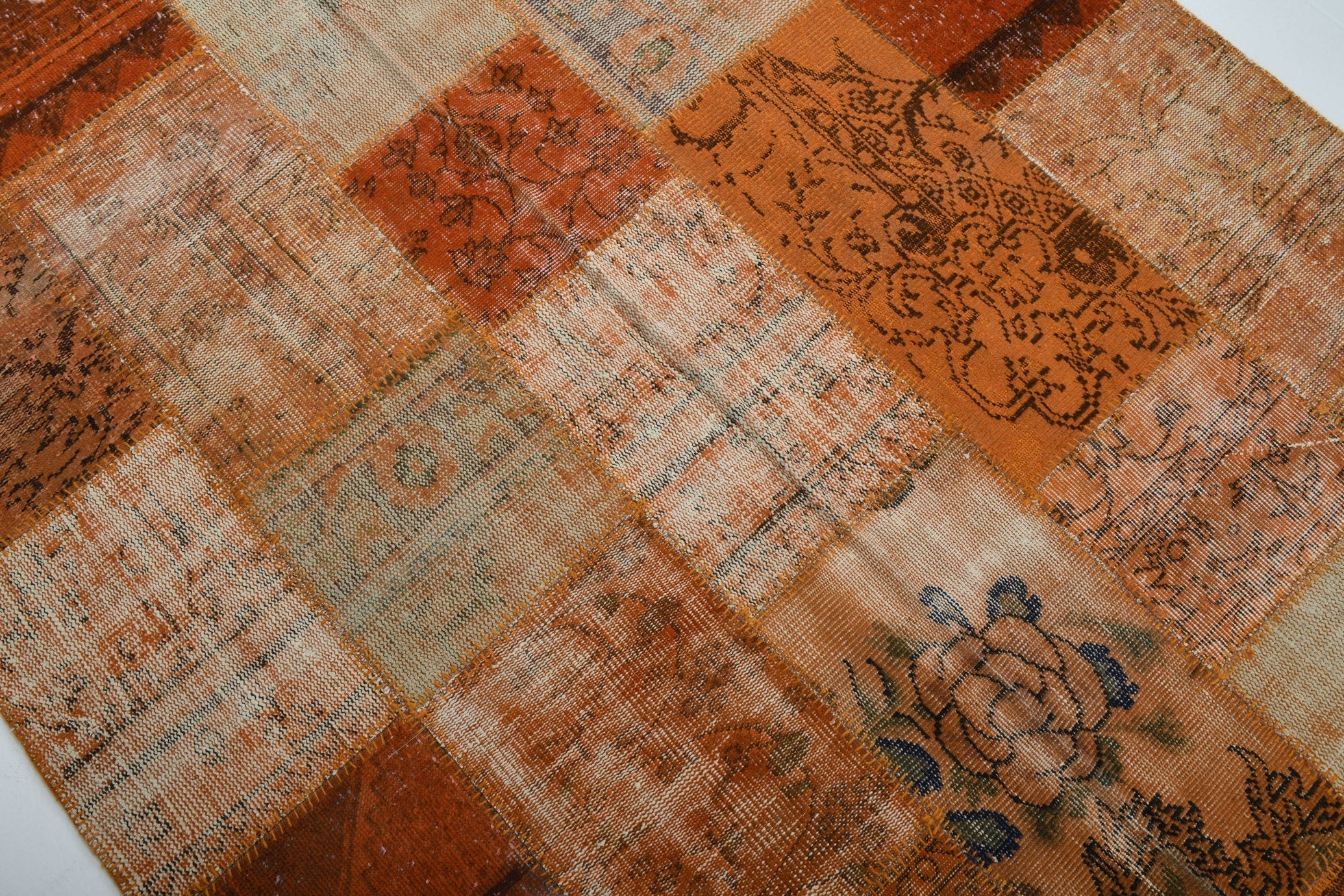 Turkish Vintage Patchwork Rug 7’12’ x 5’9’