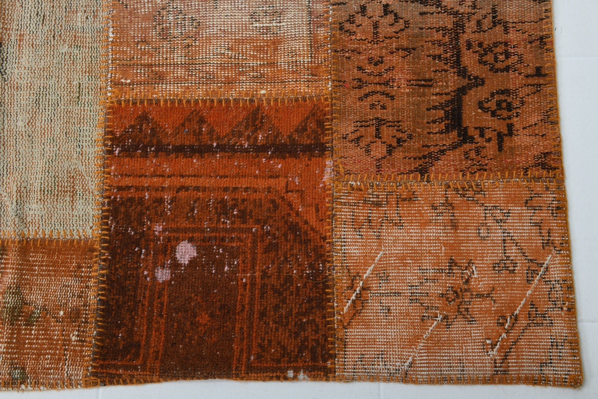 Turkish Vintage Patchwork Rug 7’12’ x 5’9’