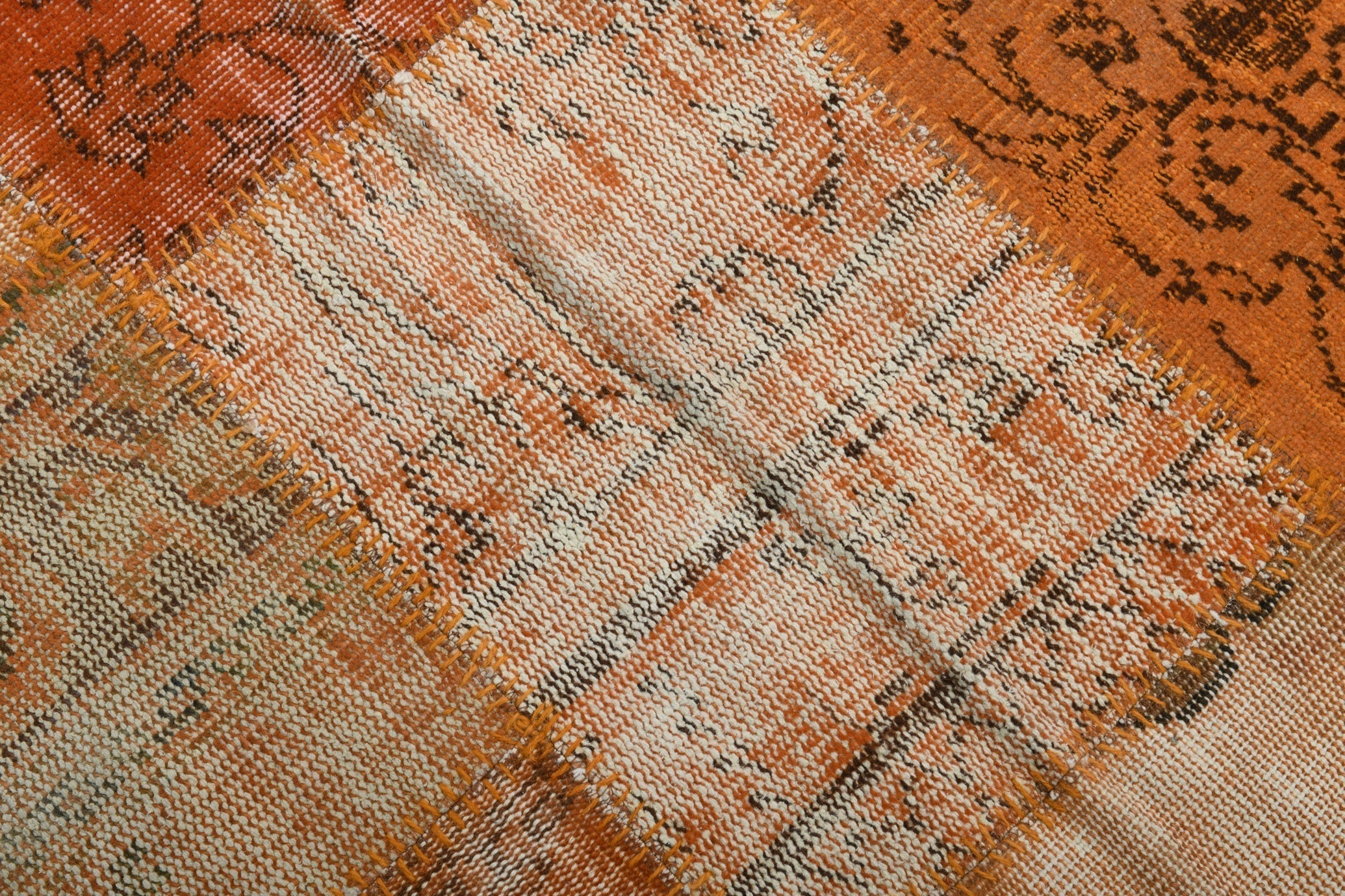 Turkish Vintage Patchwork Rug 7’12’ x 5’9’