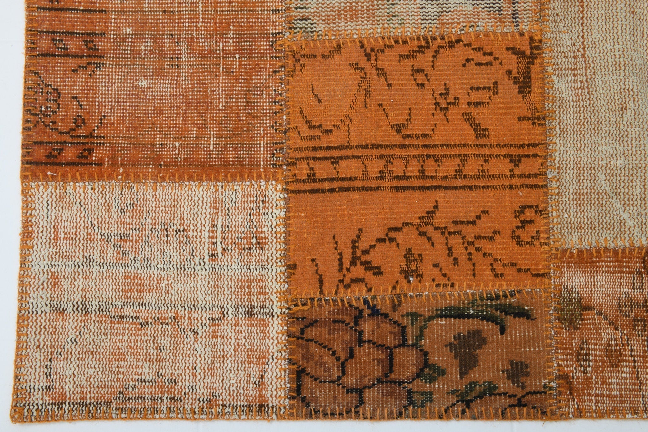 Turkish Vintage Patchwork Rug 7’12’ x 5’9’