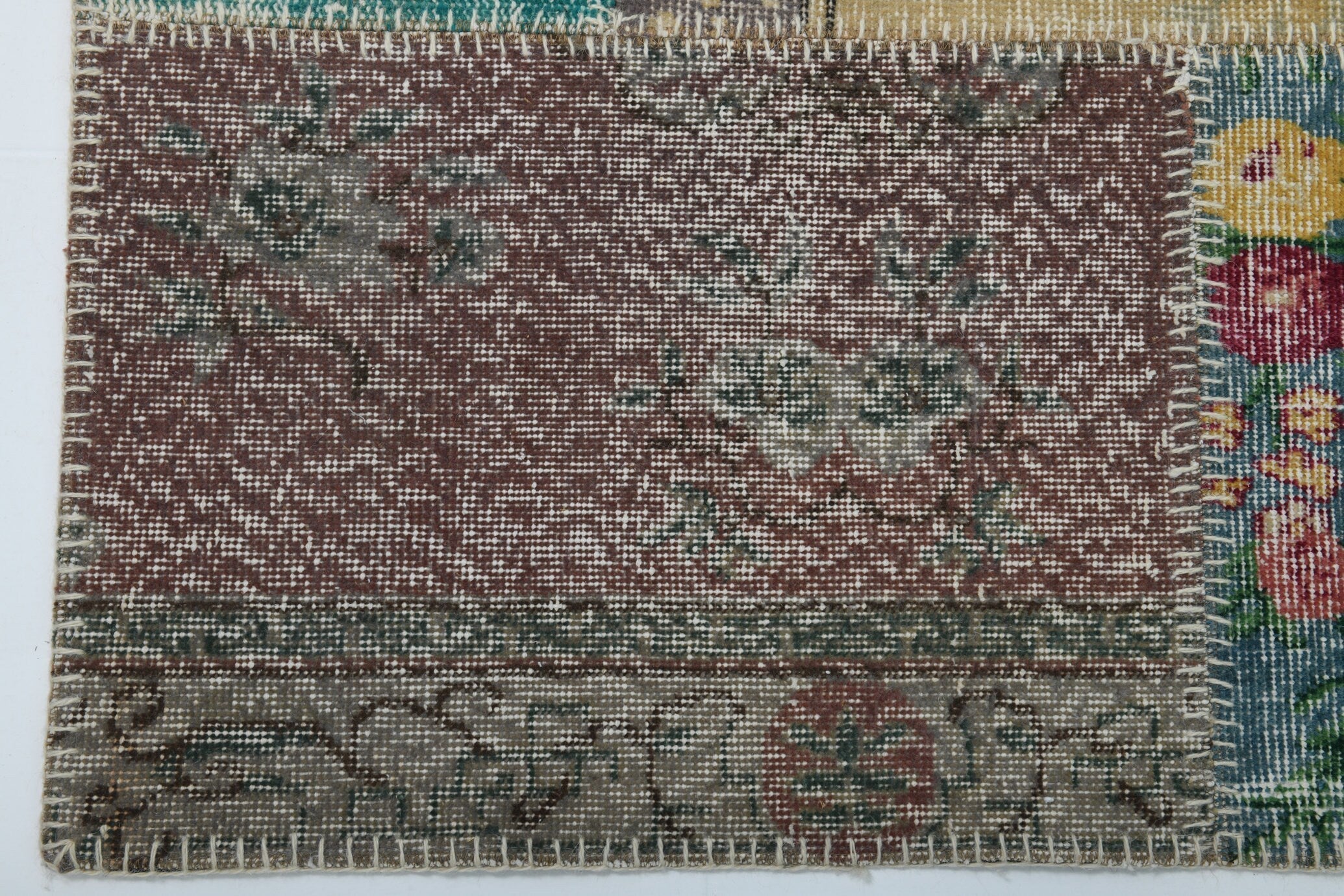 Turkish Vintage Patchwork Rug 8’1’ x 5’11’