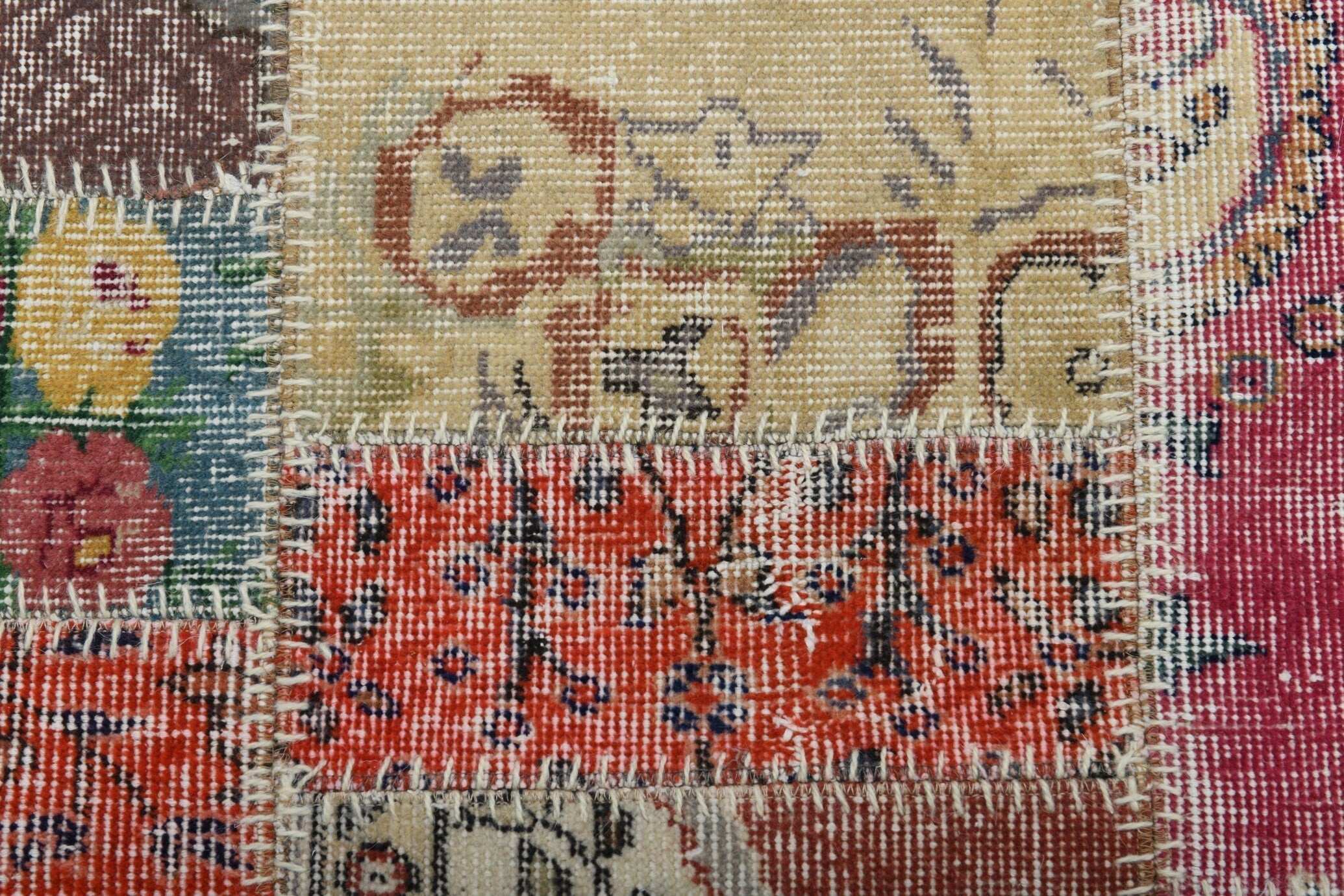 Turkish Vintage Patchwork Rug 8’1’ x 5’11’