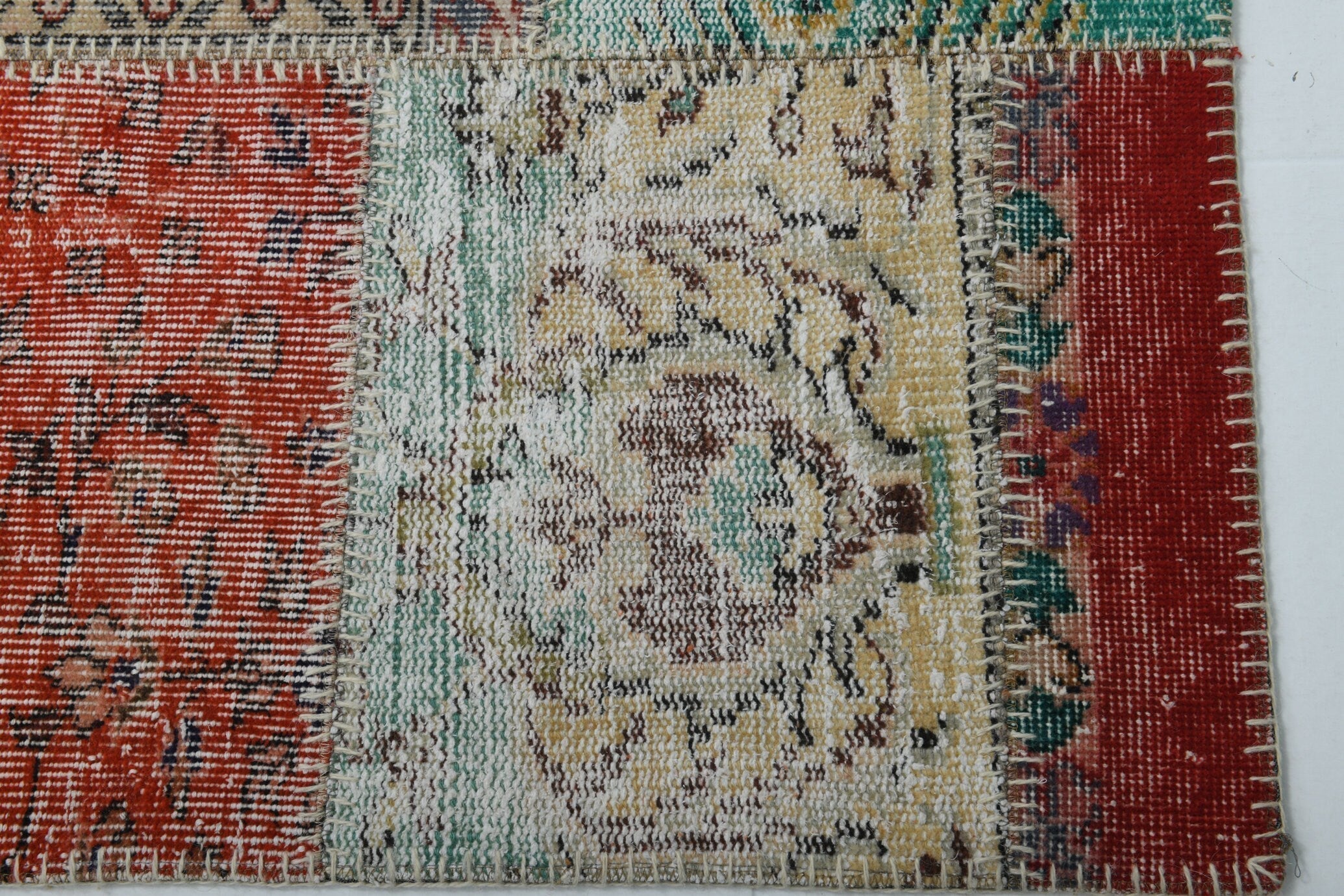 Turkish Vintage Patchwork Rug 8’1’ x 5’11’