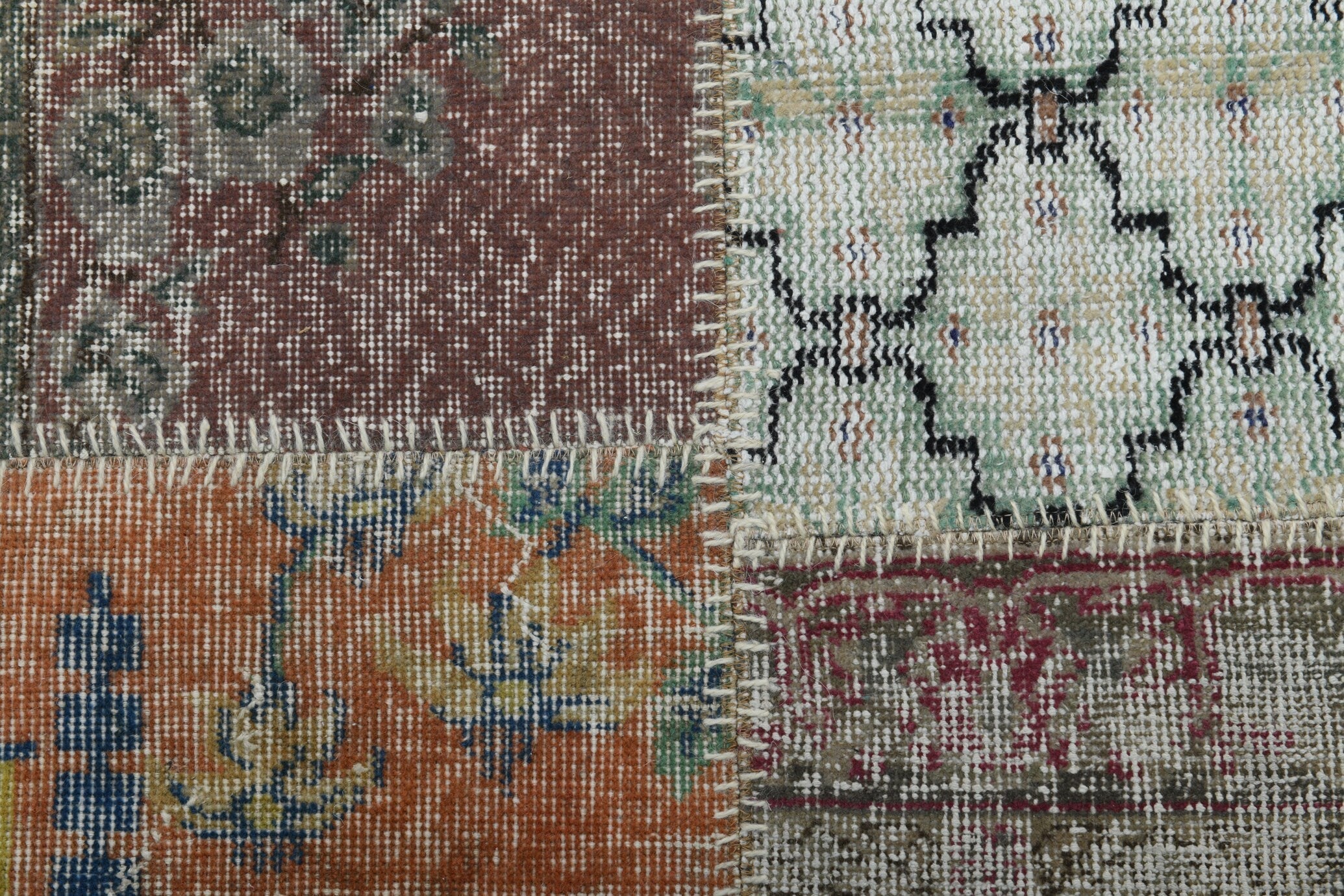 Turkish Vintage Patchwork Rug 8’1’ x 5’11’