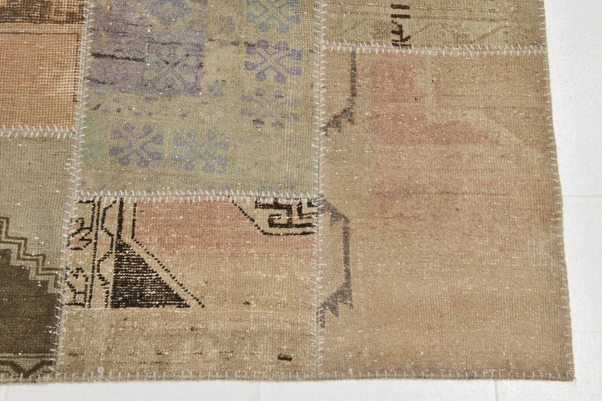 Turkish Vintage Patchwork Rug 9’10’ x 6’10’