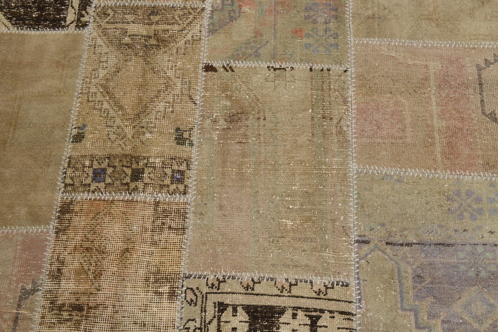 Turkish Vintage Patchwork Rug 9’10’ x 6’10’