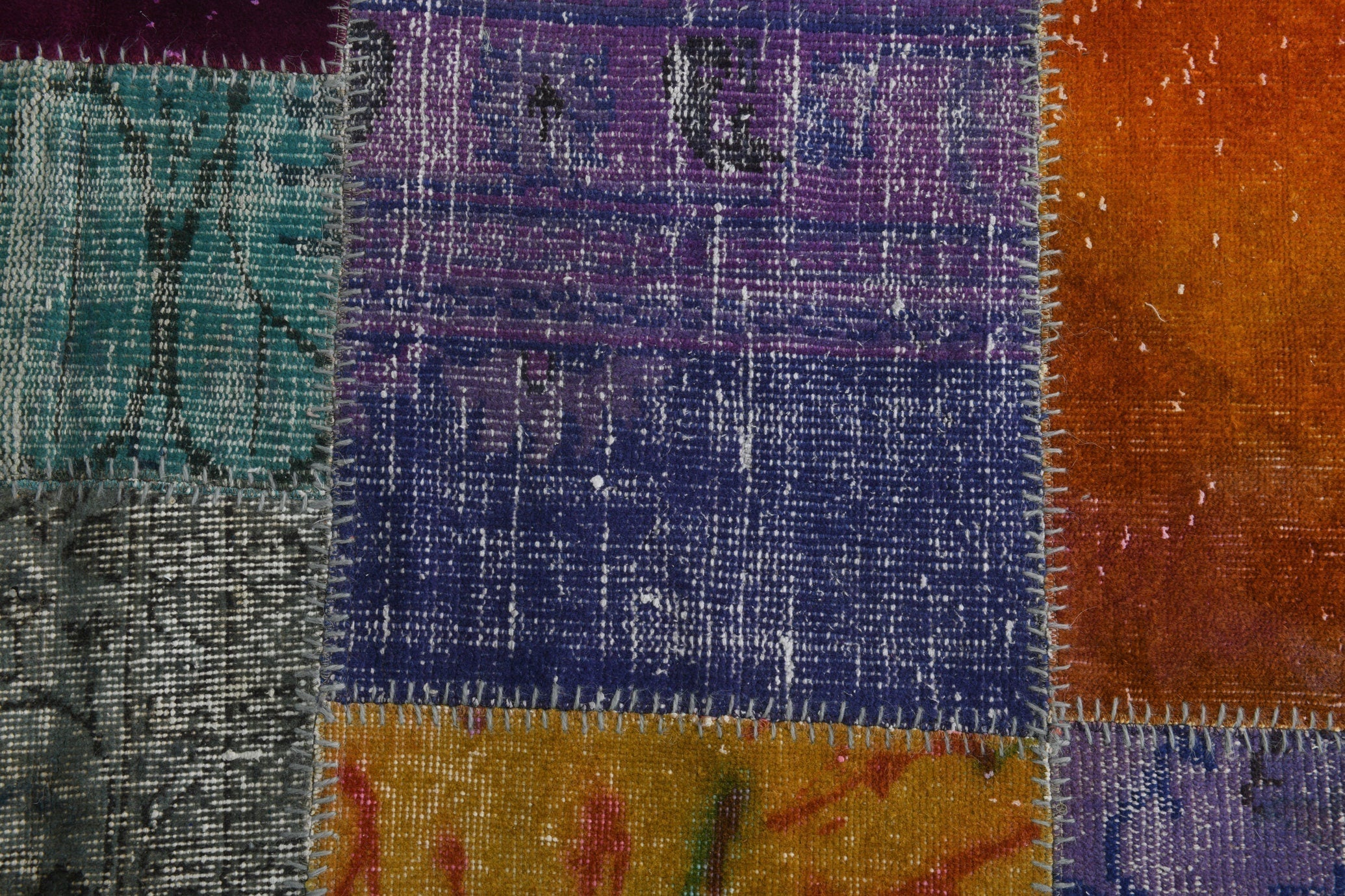 Turkish Vintage Patchwork Rug 9’11’ x 6’10’