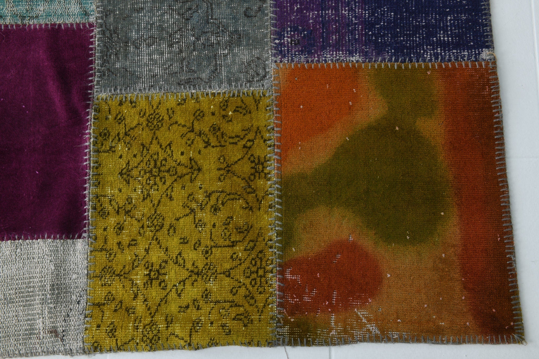 Turkish Vintage Patchwork Rug 9’11’ x 6’10’