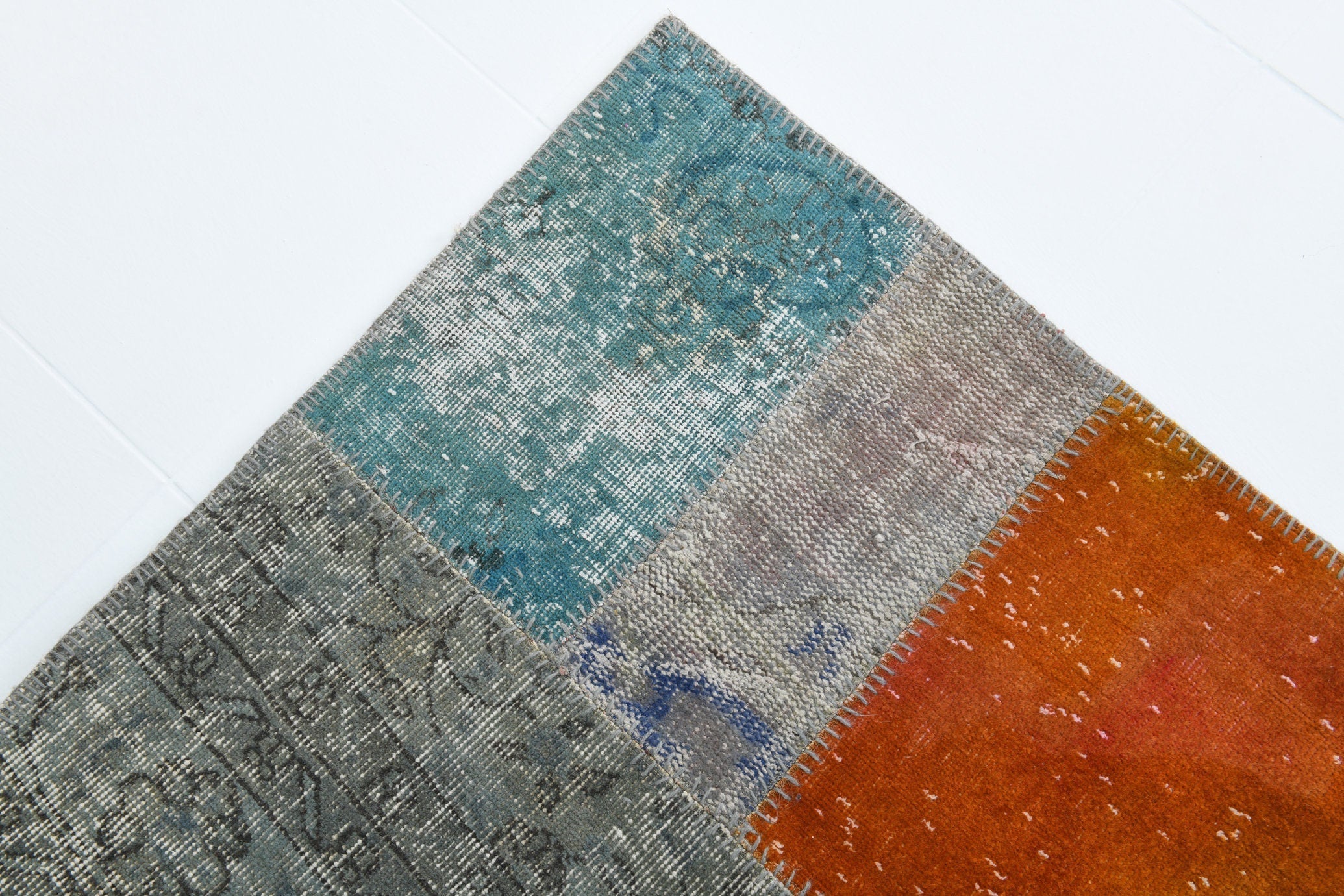 Turkish Vintage Patchwork Rug 9’11’ x 6’10’