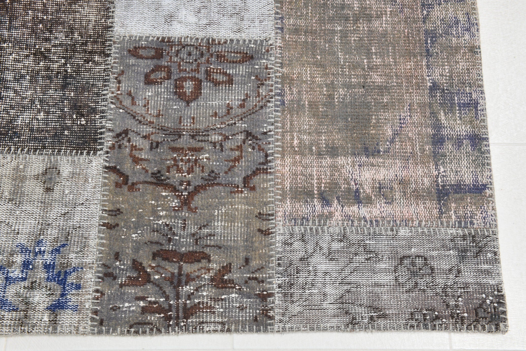 Turkish Vintage Patchwork Rug 9’11’ x 6’10’