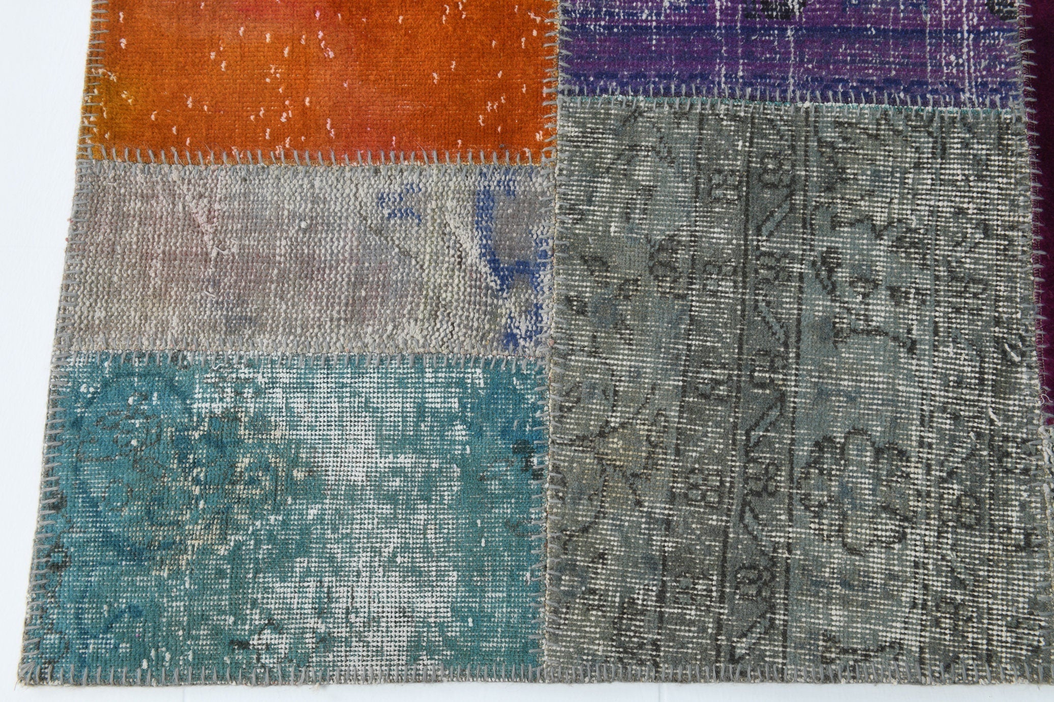 Turkish Vintage Patchwork Rug 9’11’ x 6’10’