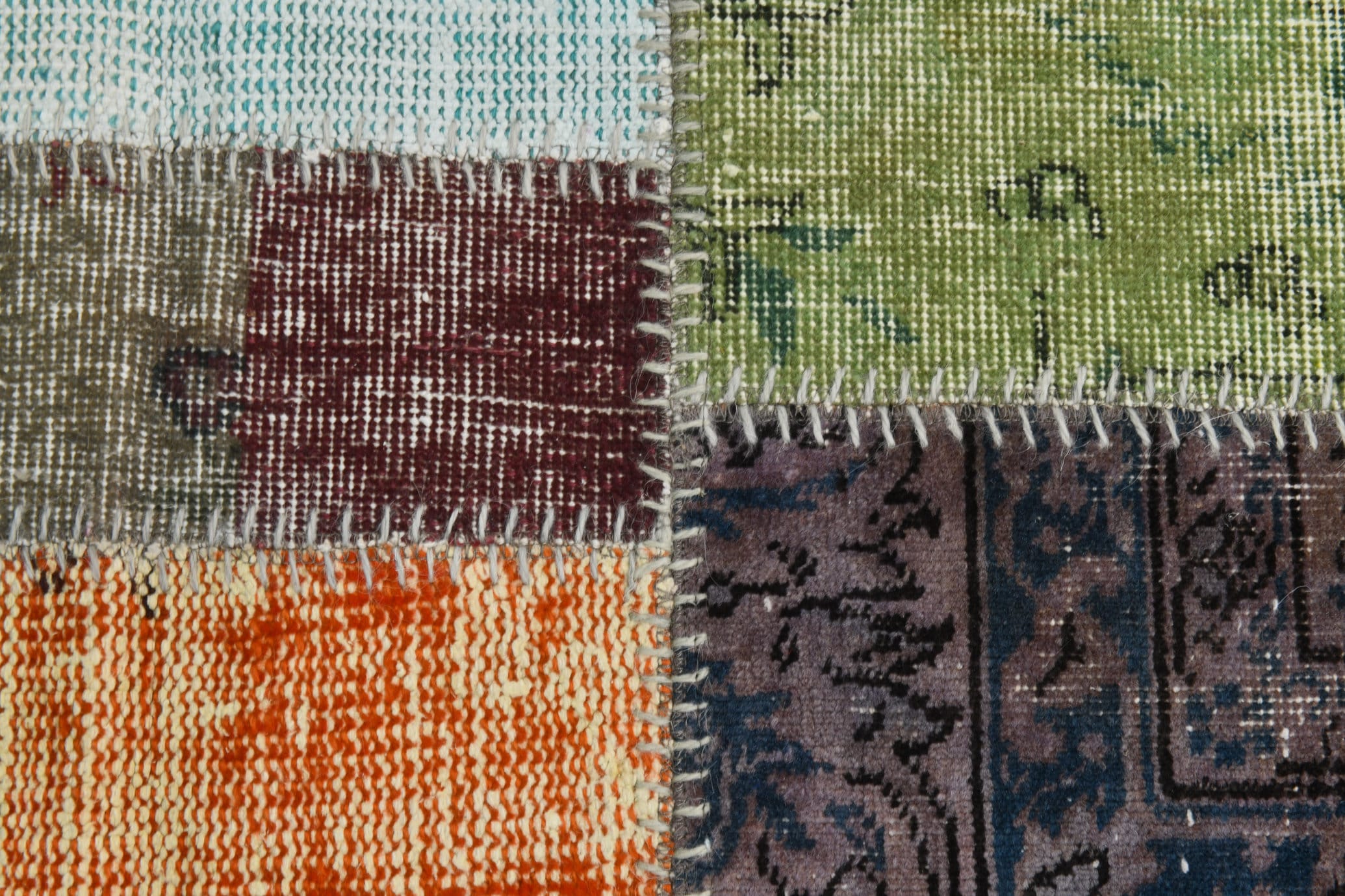 Turkish Vintage Patchwork Rug 9’11’ x 6’11’