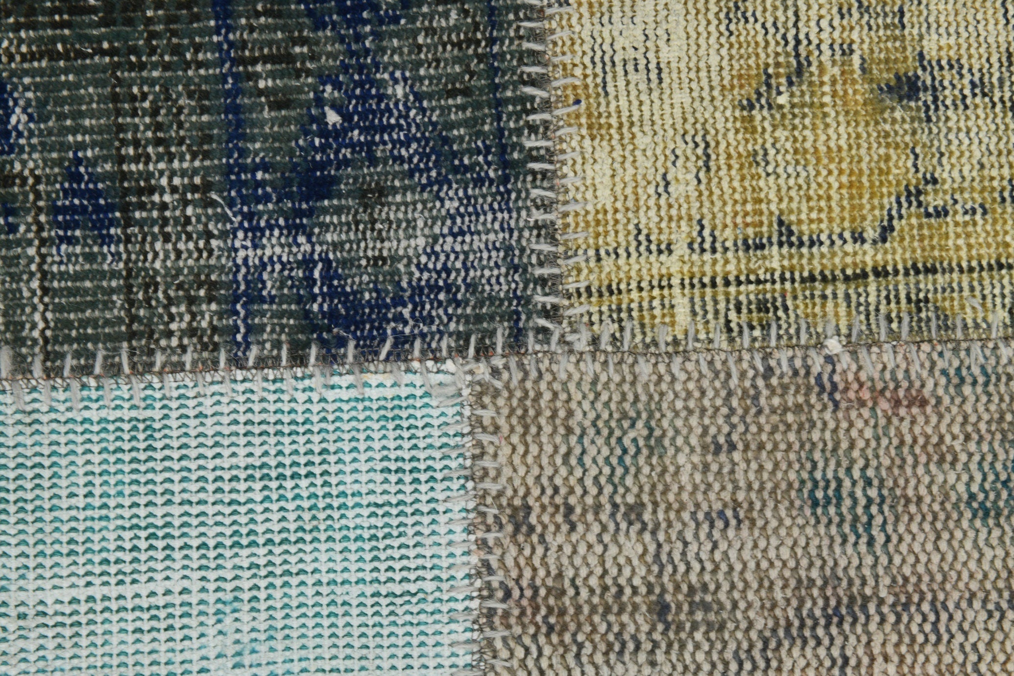 Turkish Vintage Patchwork Rug 9’11’ x 6’11’