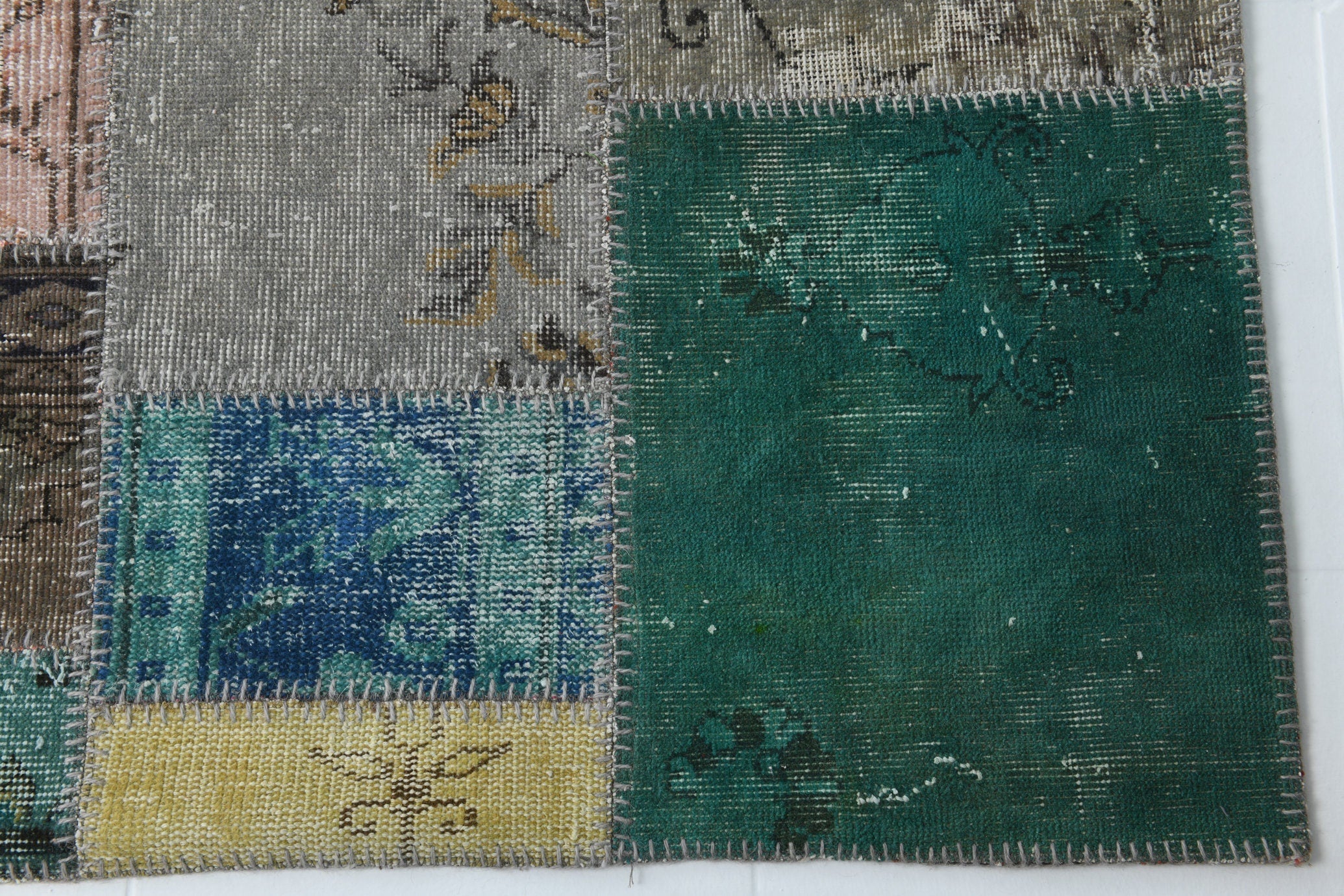 Turkish Vintage Patchwork Rug 9’11’ x 6’12’