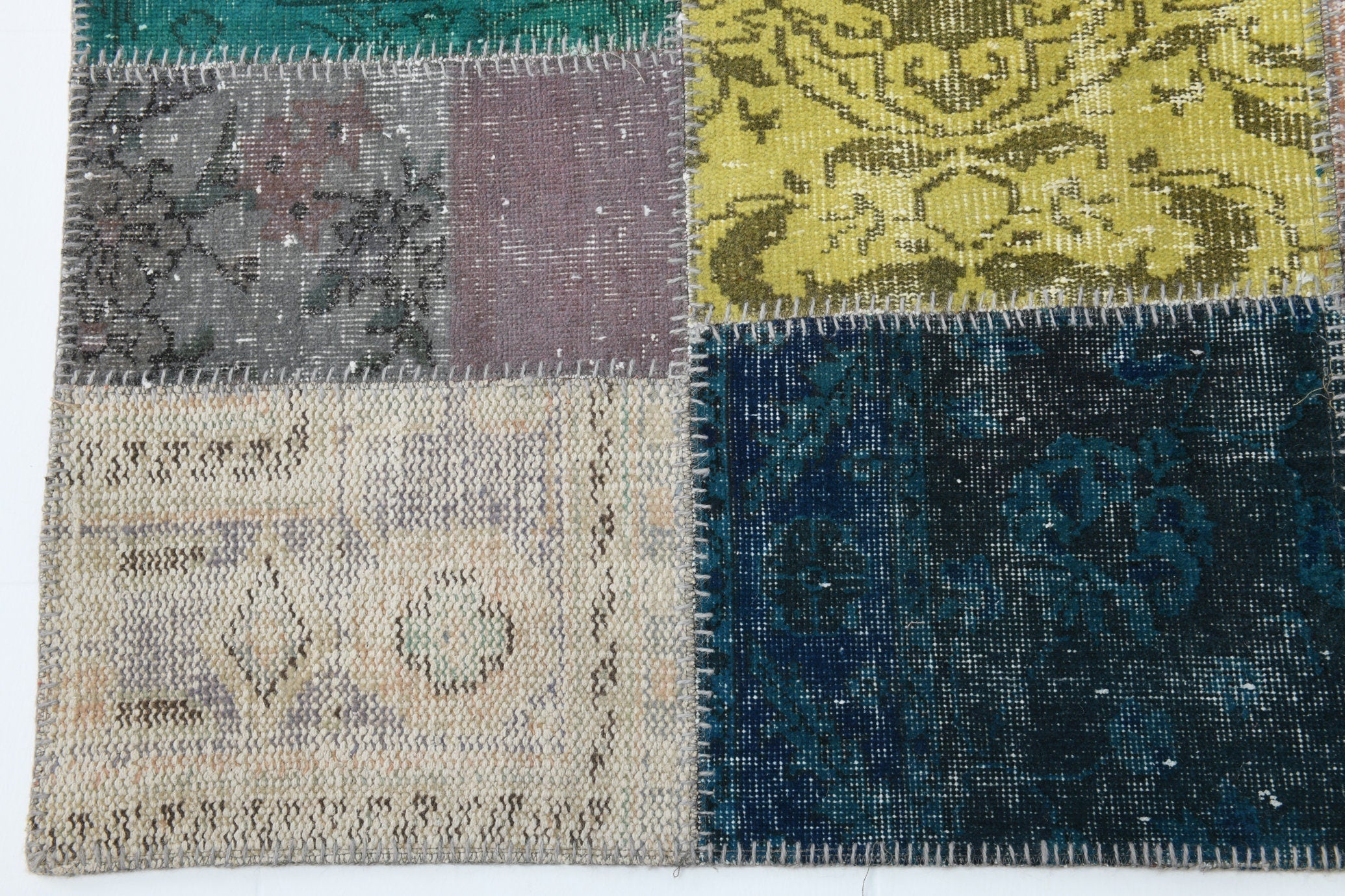 Turkish Vintage Patchwork Rug 9’11’ x 6’12’