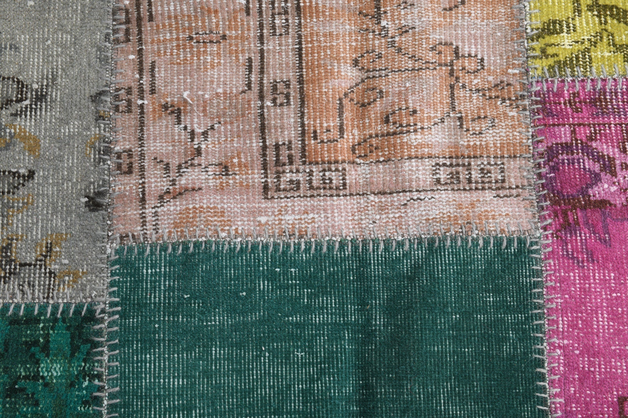 Turkish Vintage Patchwork Rug 9’11’ x 6’12’