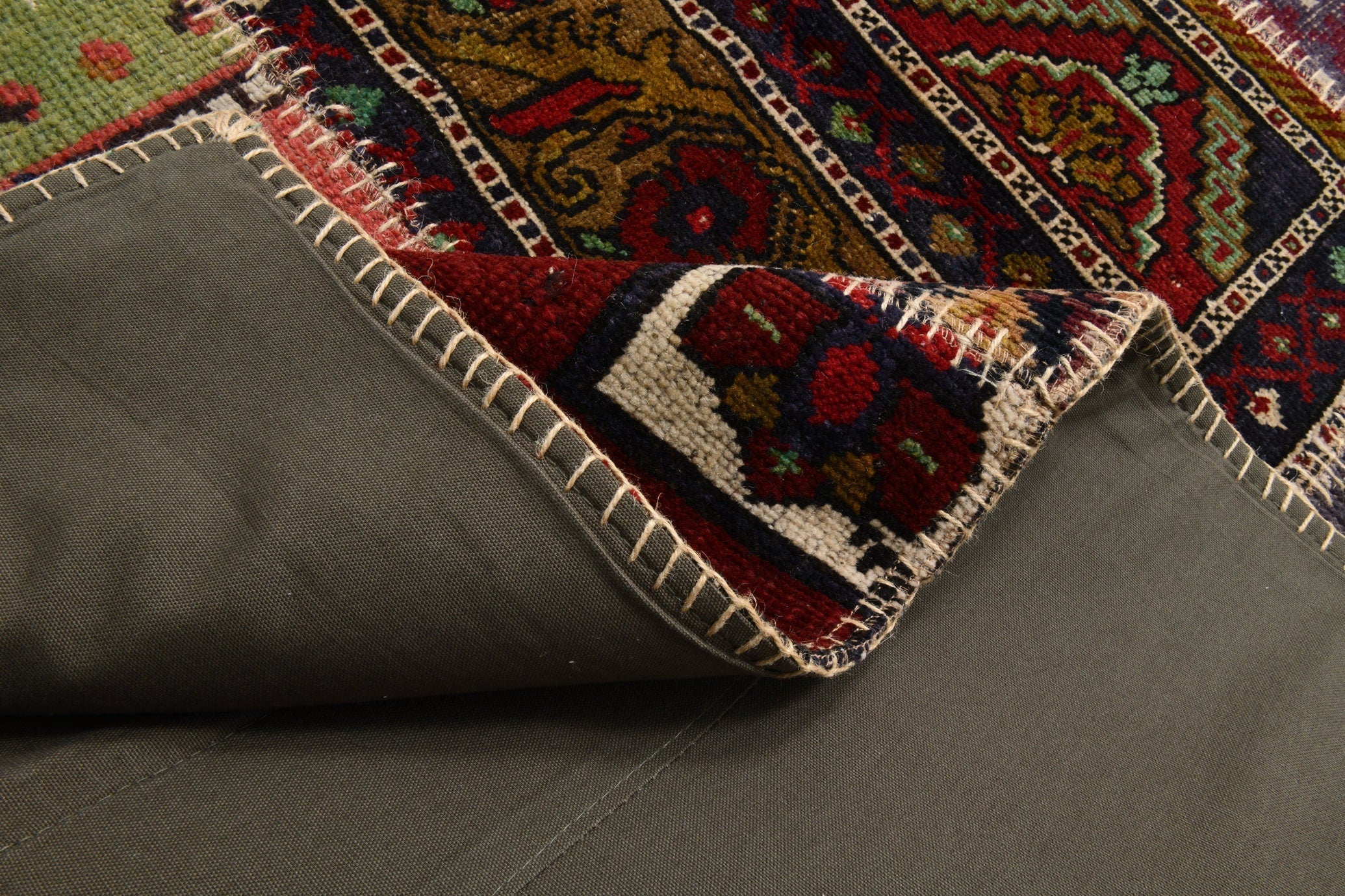 Turkish Vintage Patchwork Rug 9’11’ x 6’6’