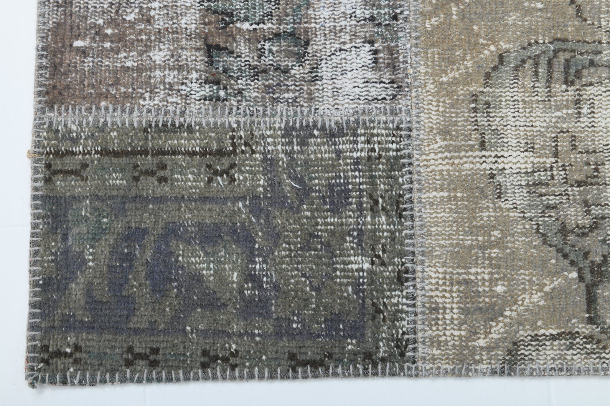 Turkish Vintage Patchwork Rug 9’11’ x 6’7’