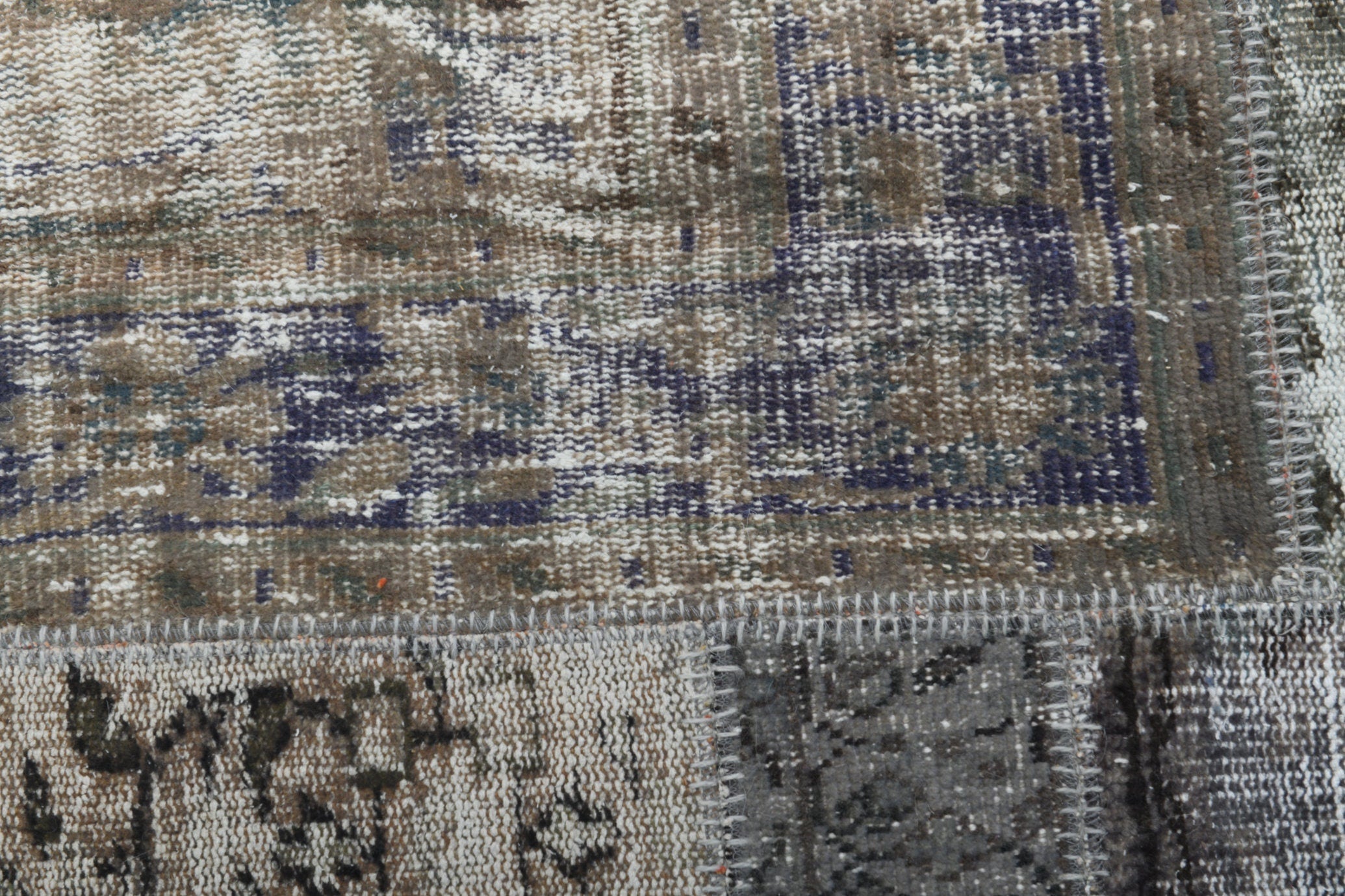 Turkish Vintage Patchwork Rug 9’11’ x 6’7’