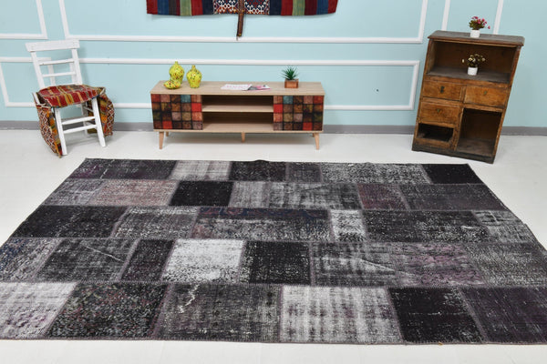 Turkish Vintage Patchwork Rug 9’11’ x 6’8’