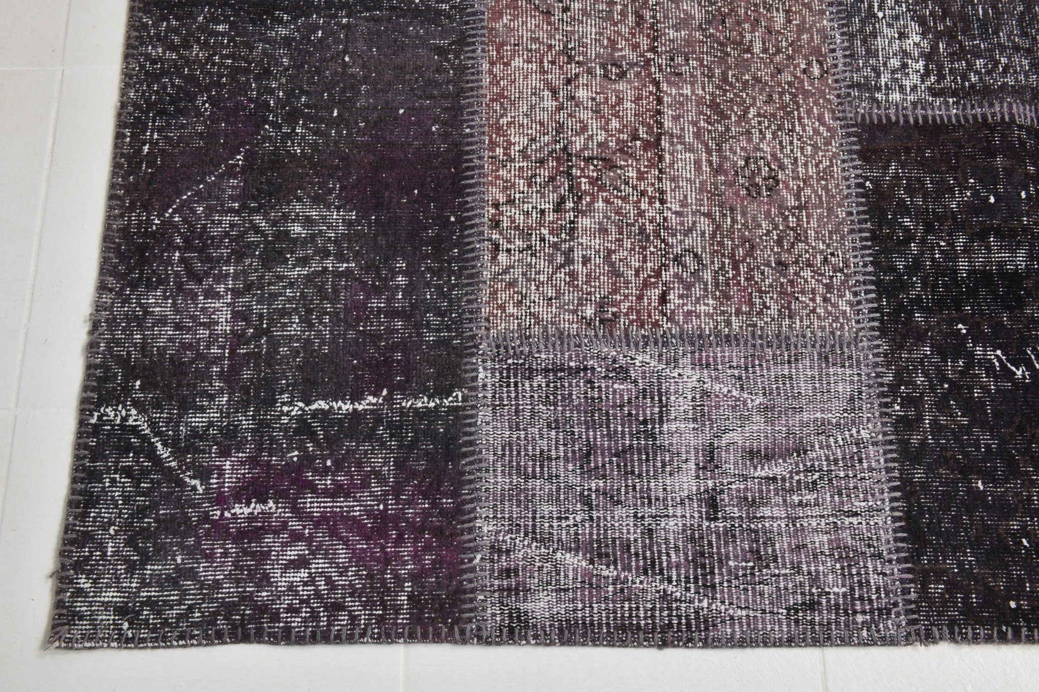 Turkish Vintage Patchwork Rug 9’11’ x 6’8’