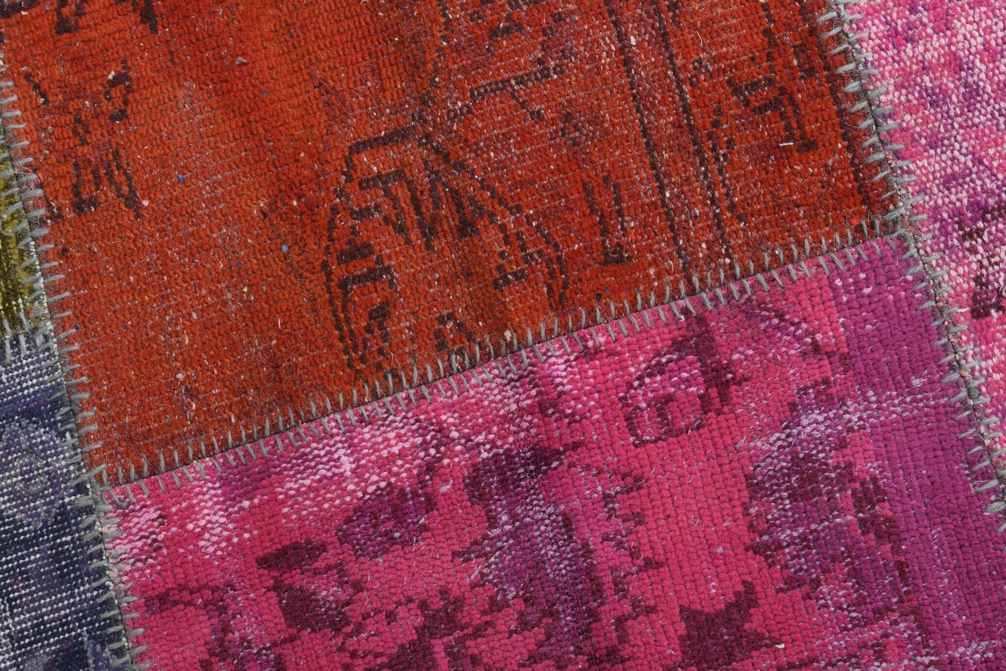 Turkish Vintage Patchwork Rug 9’11’ x 6’9’