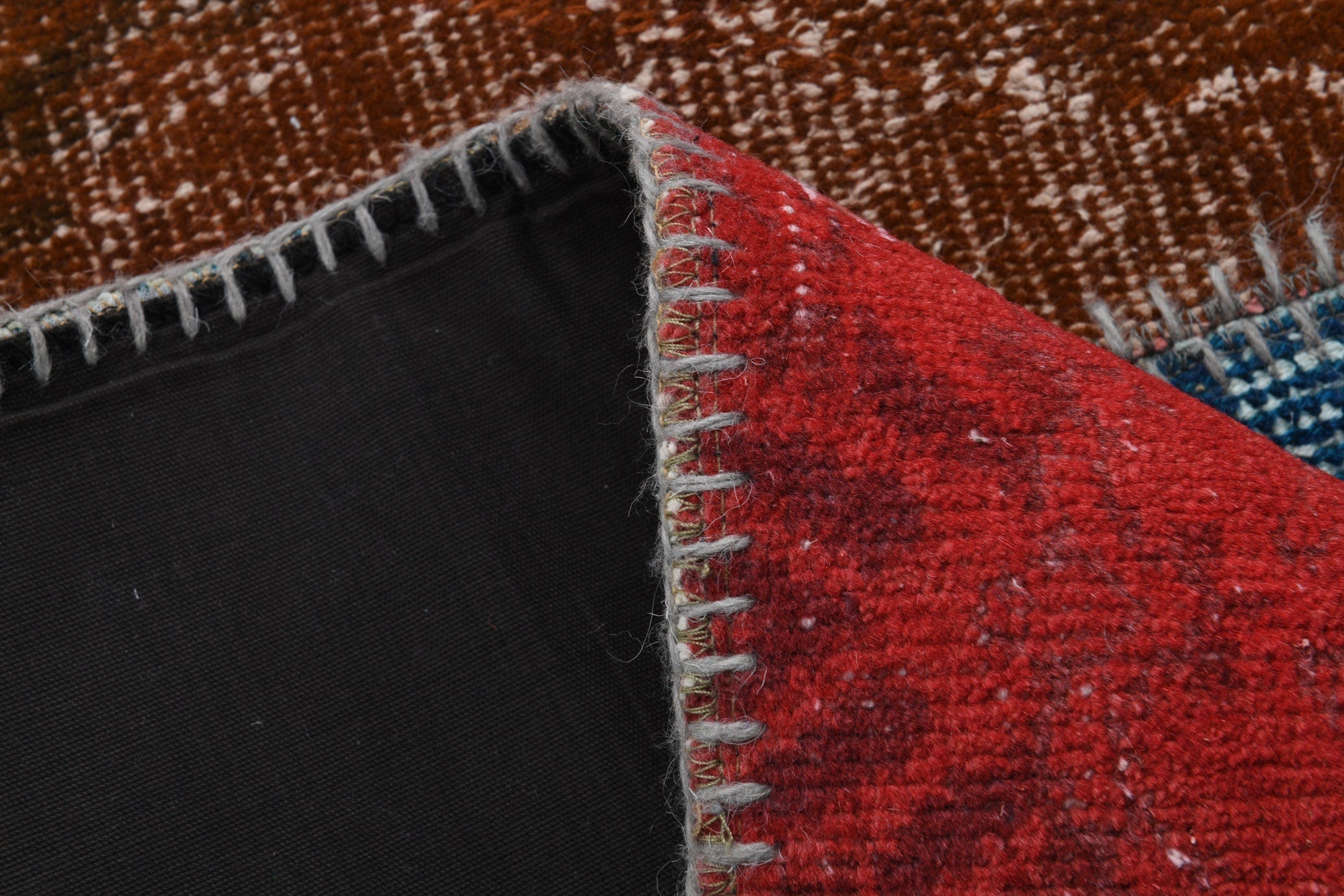 Turkish Vintage Patchwork Rug 9’11’ x 6’9’