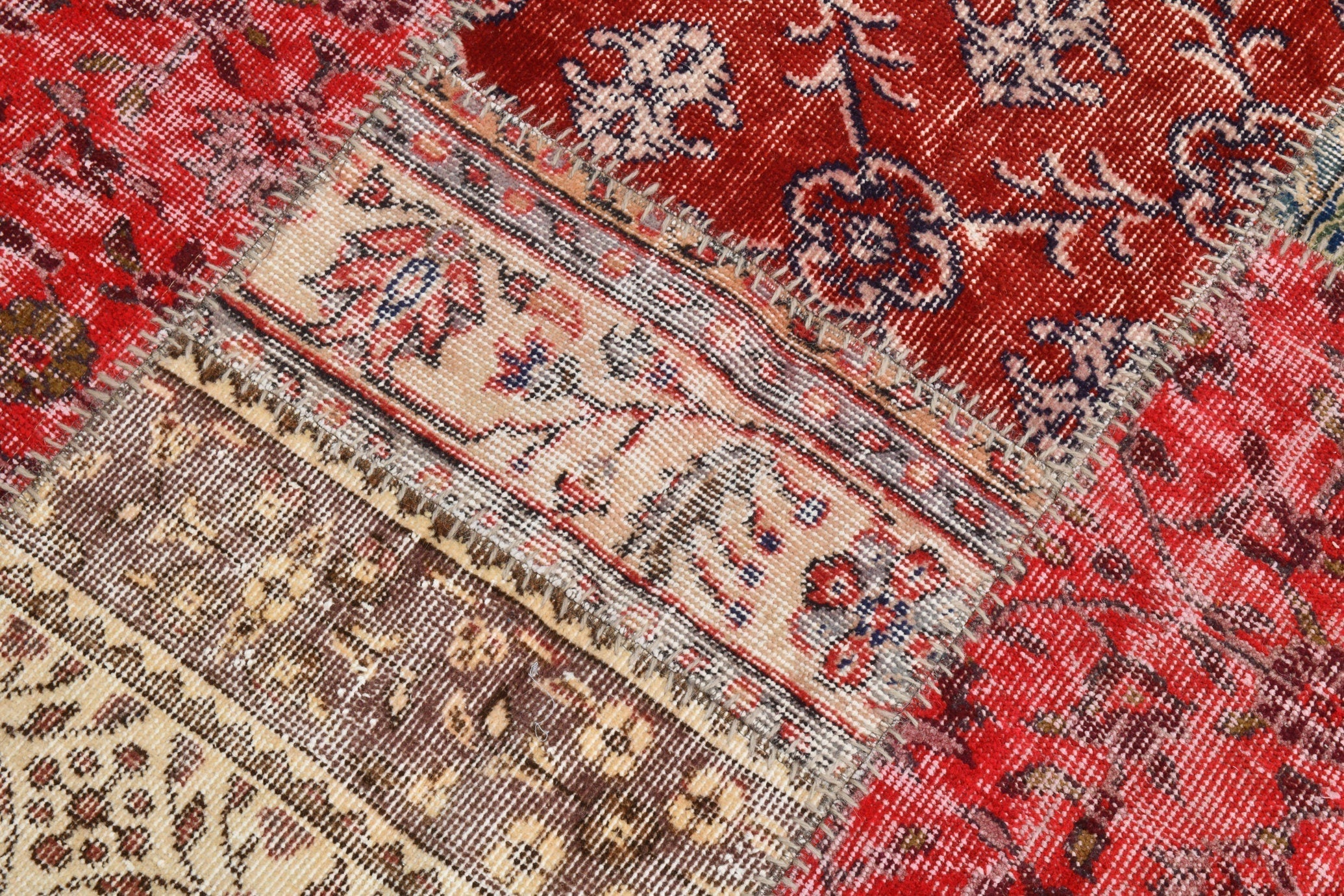 Turkish Vintage Patchwork Rug 9’11’ x 7’0’