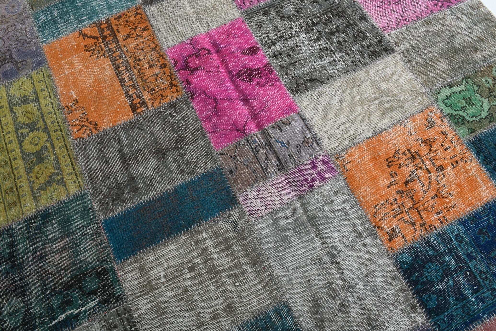Turkish Vintage Patchwork Rug 9’11’ x 7’0’